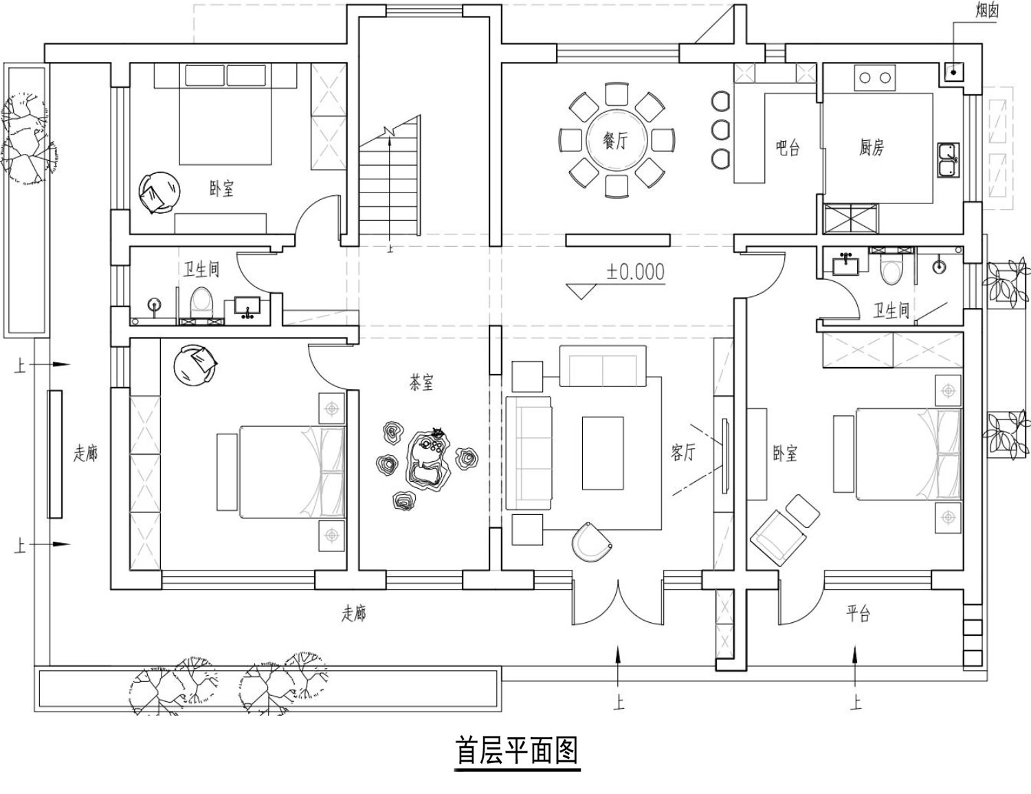北京密云齐家现代别墅图纸
