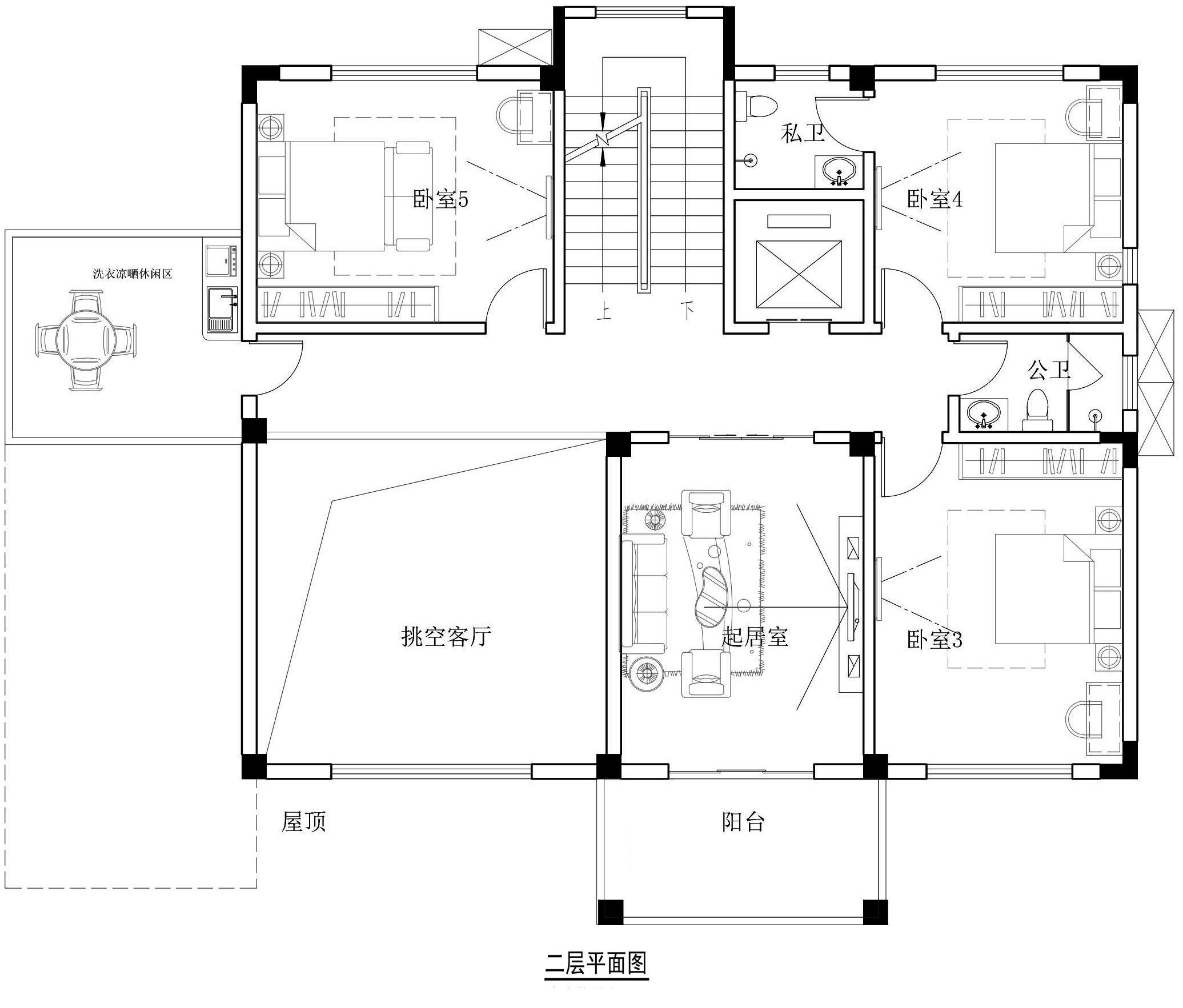 湖南益阳段家新中式别墅图纸
