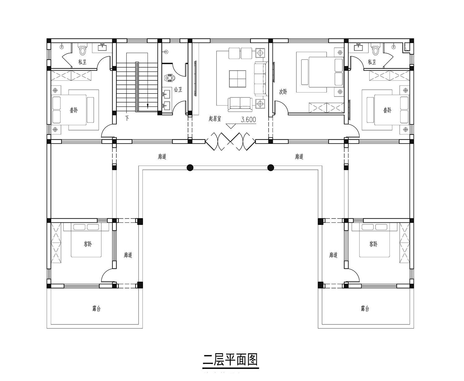 湖南邵阳易家中式二层自建别墅设计
