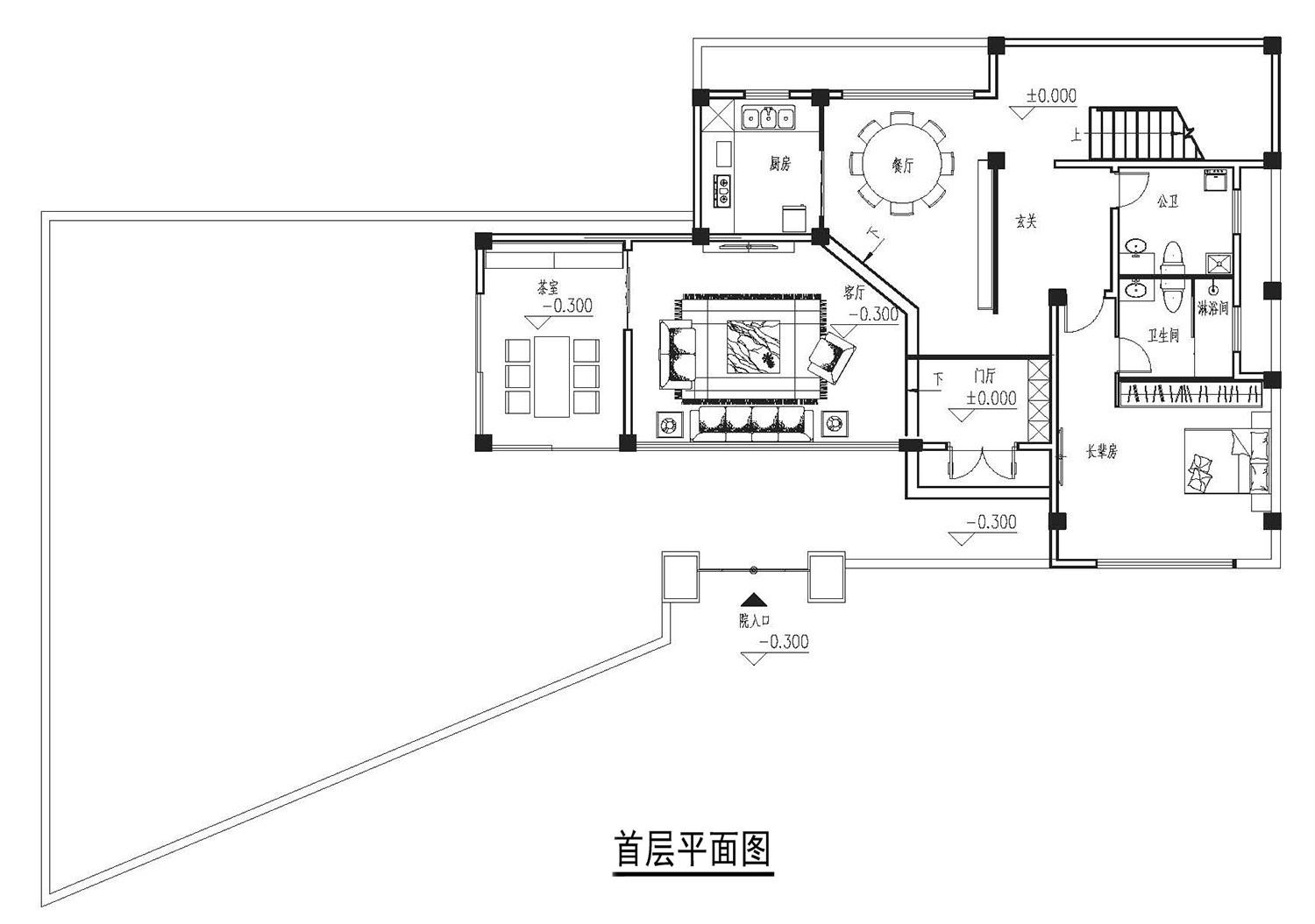广东河源谢家新中式别墅图纸