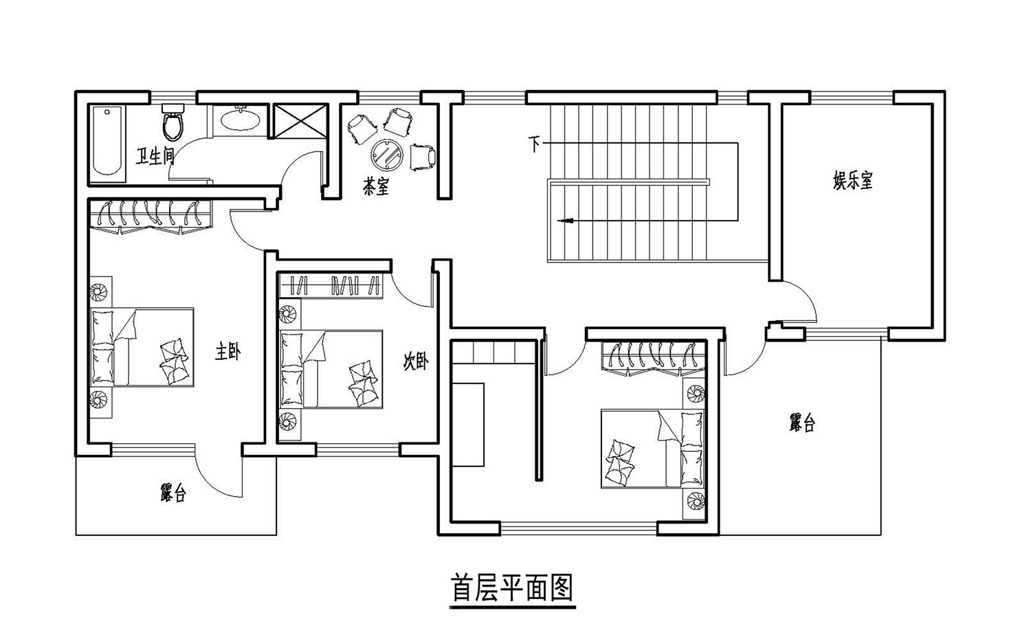 河南许昌二层欧式乡住别墅设计图纸