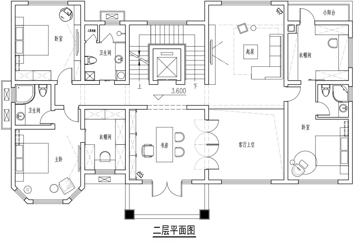 湖南株洲曹家欧式别墅图纸