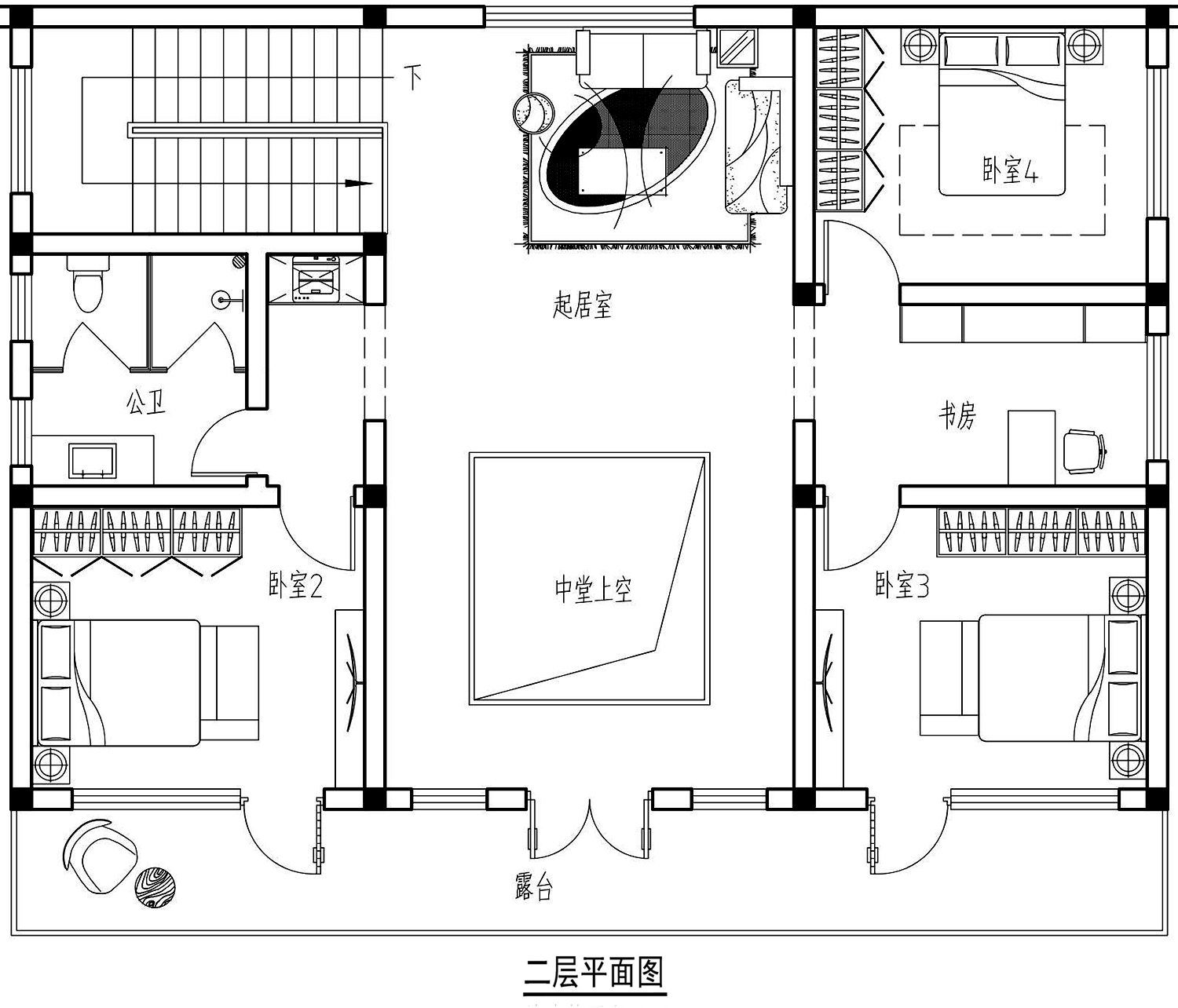 河南南阳马家新中式别墅图纸