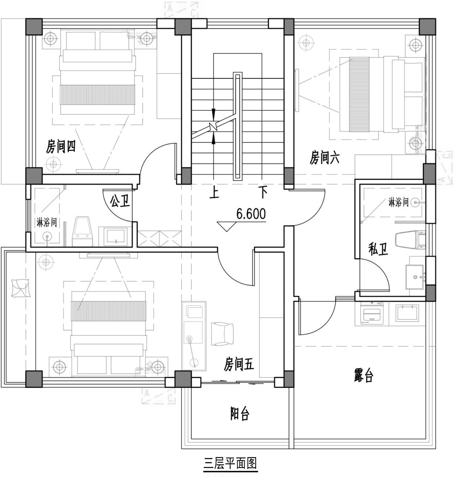 福建厦门陈家现代别墅图纸