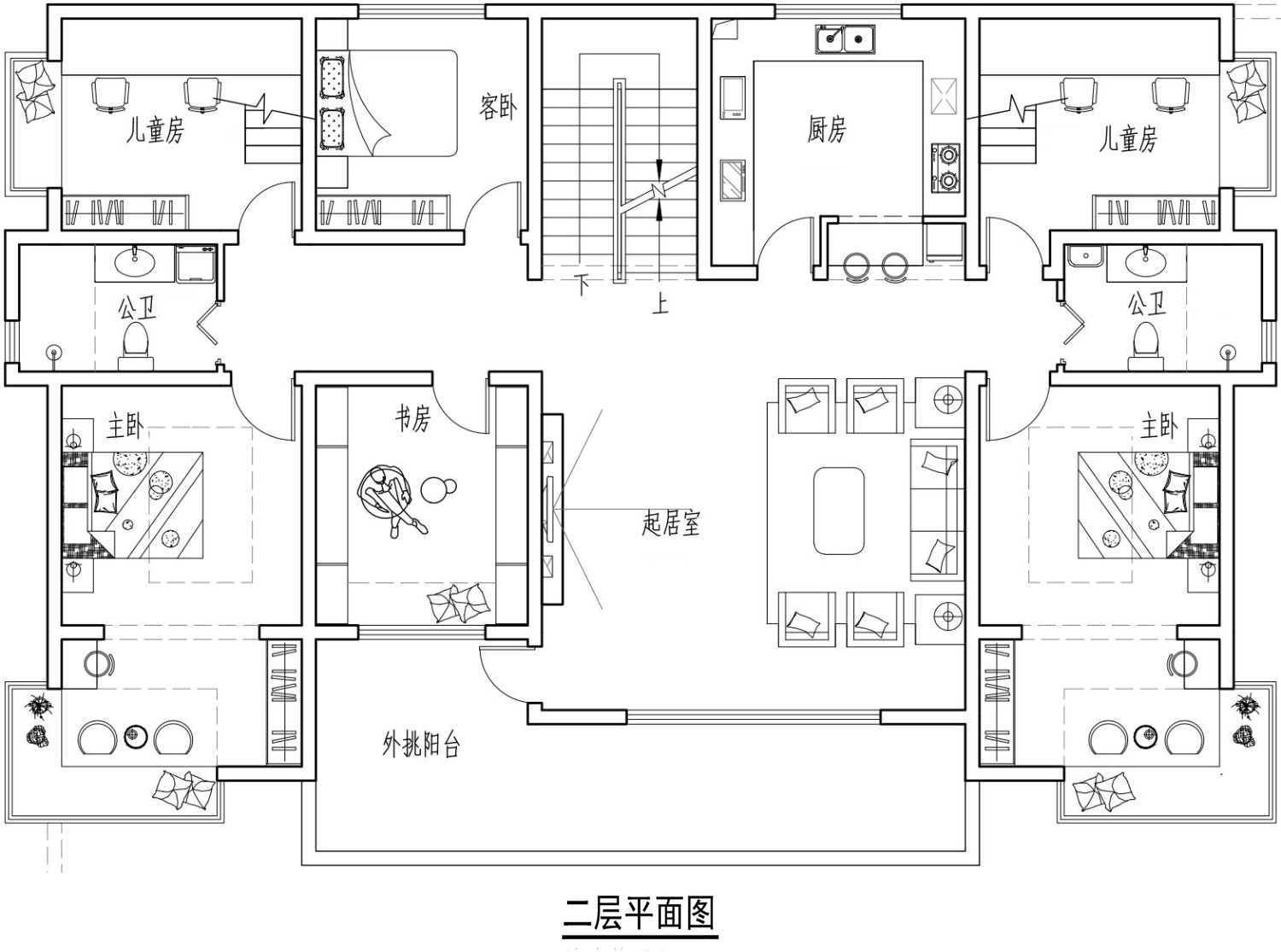 北京房山张家现代别墅图纸