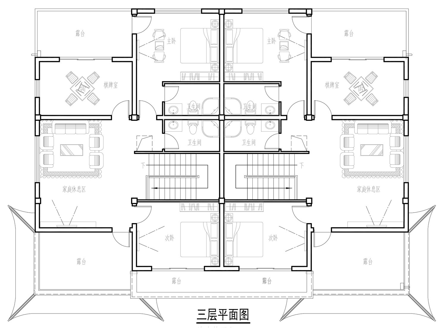 湖北荆州汪家中式双拼住宅