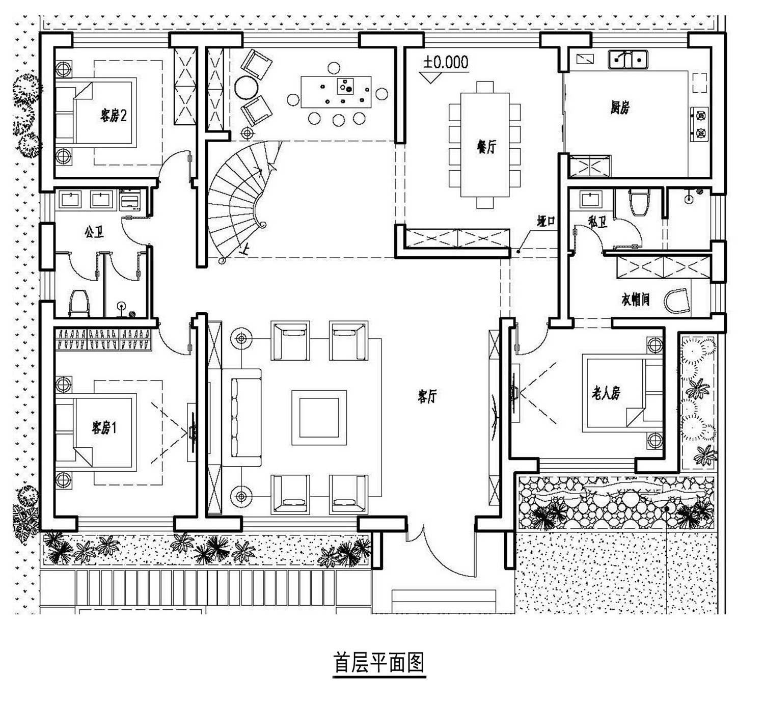北京顺义李家欧式别墅图纸