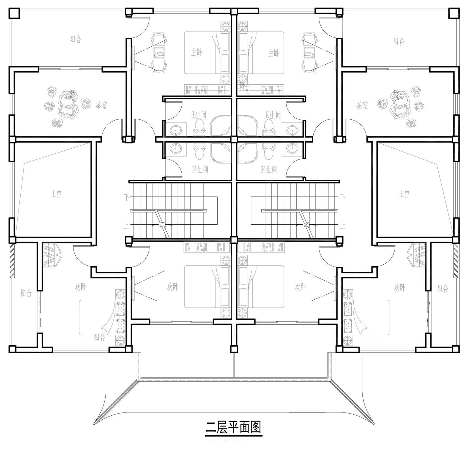 湖北荆州汪家中式双拼住宅