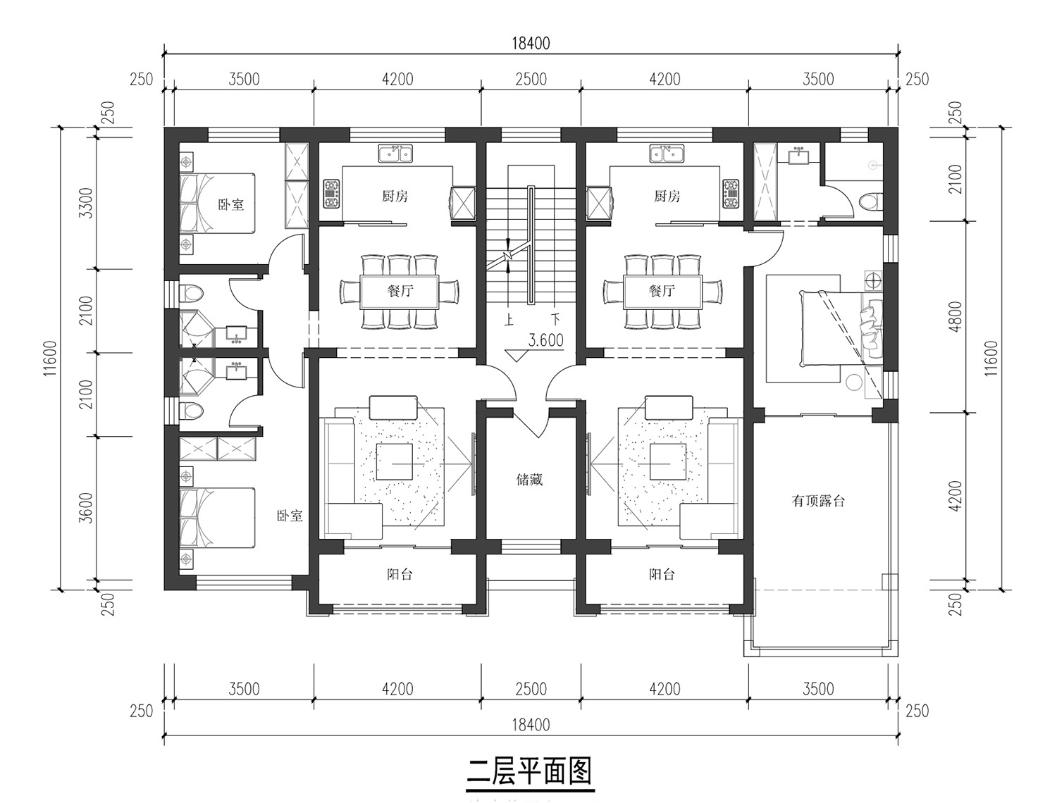 北京房山二层双拼欧式风格别墅