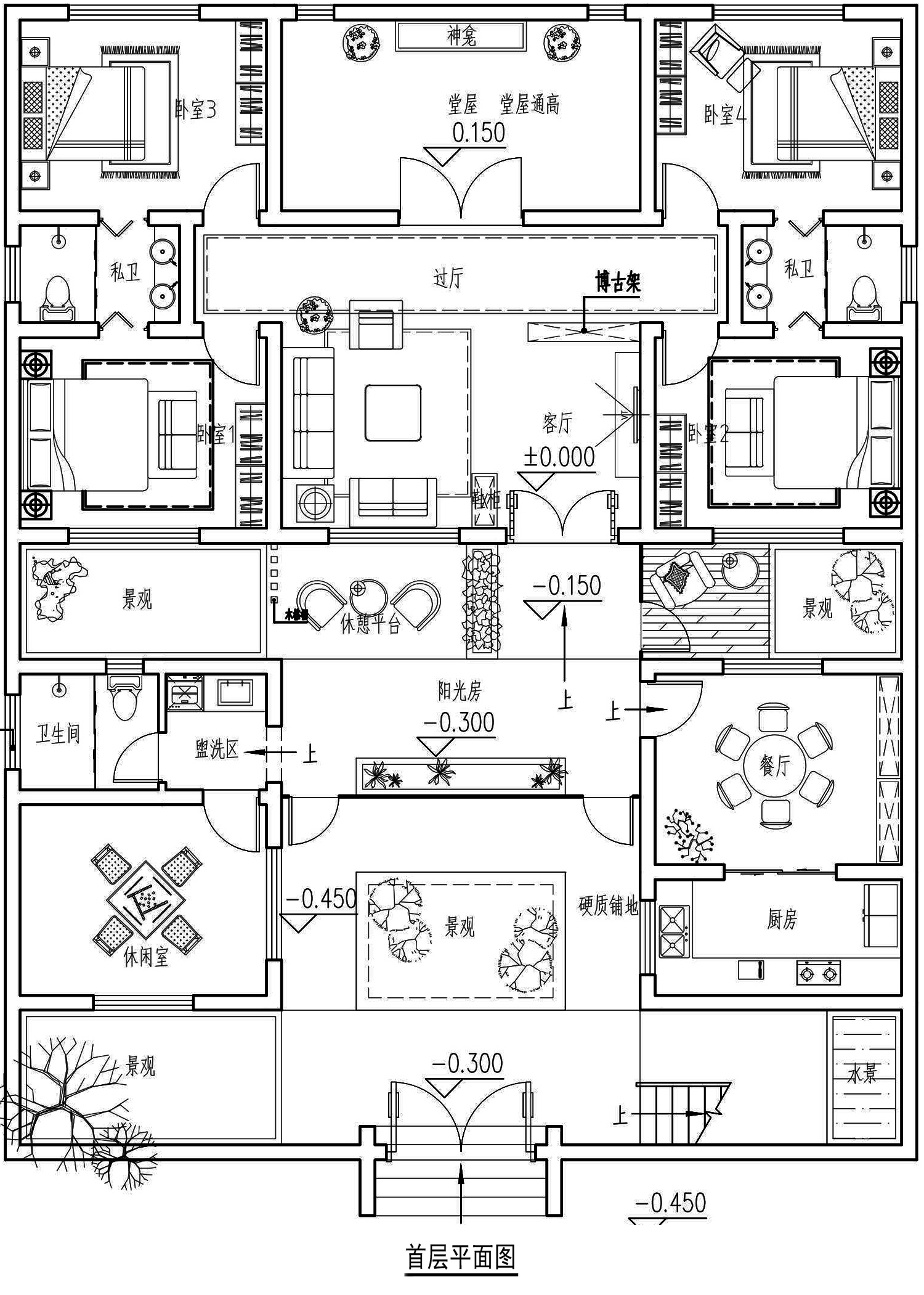 四川绵阳黄家中式三合院设计