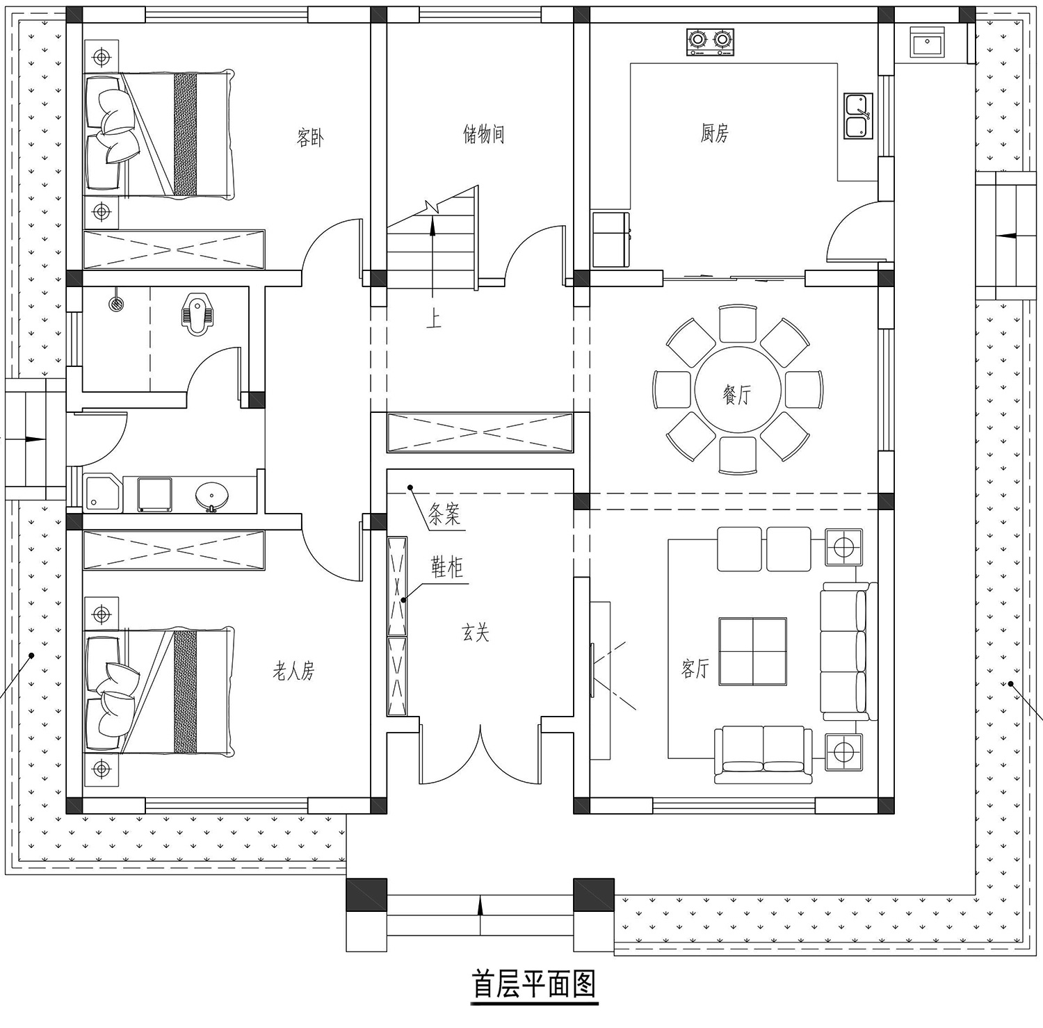 四川邛崃孙家二层新中式别墅设计