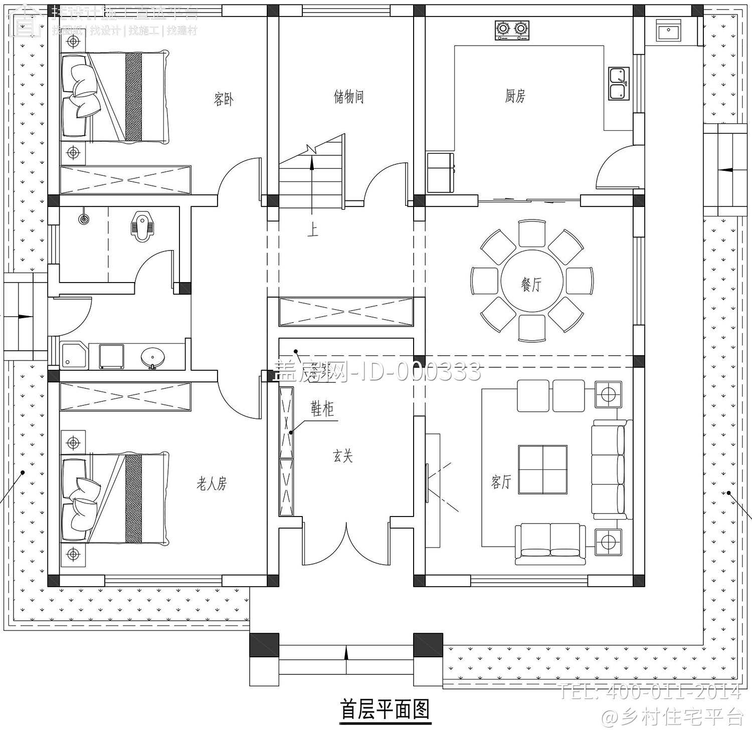 四川邛崃孙家二层新中式别墅设计