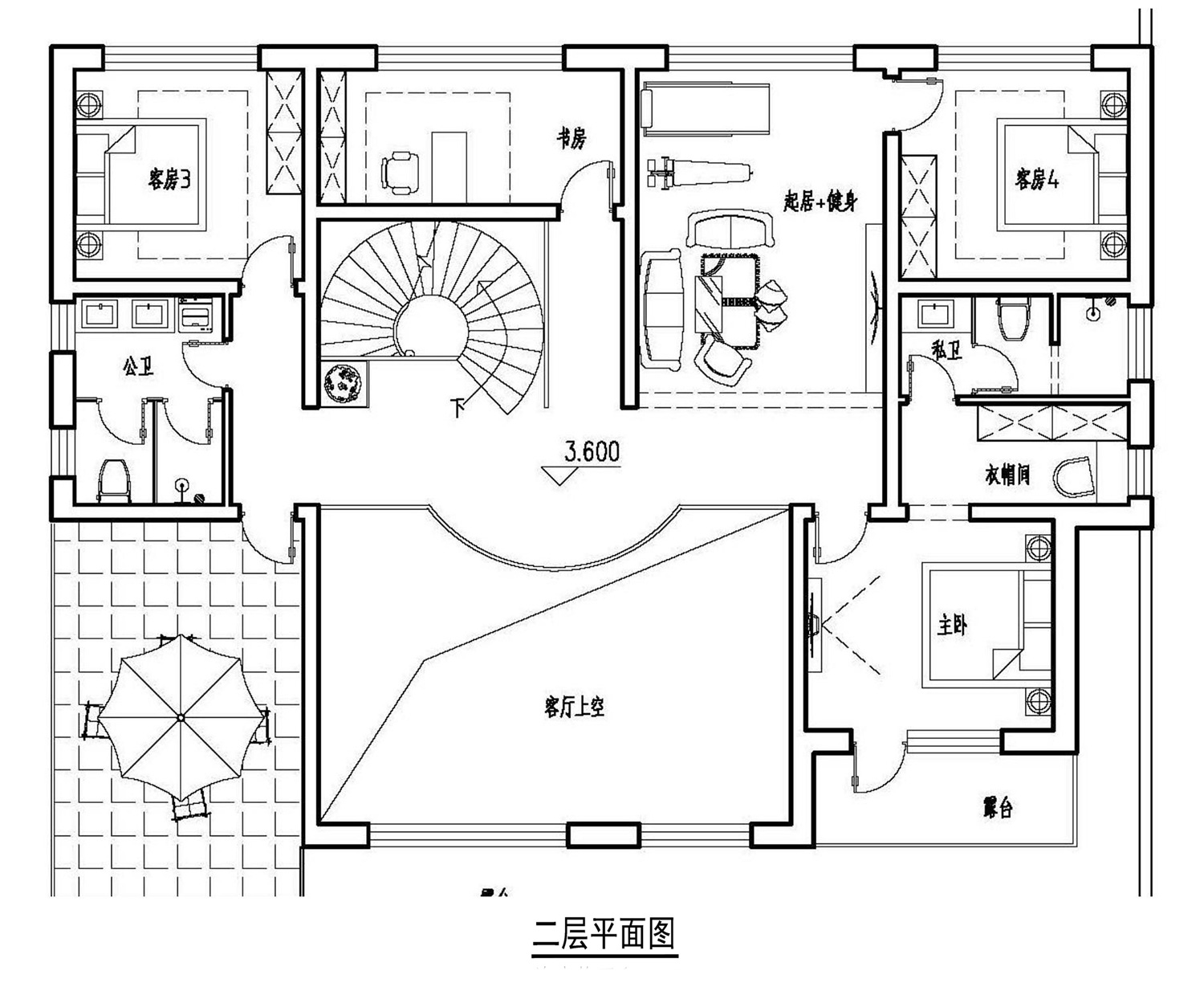 北京顺义李家欧式别墅图纸