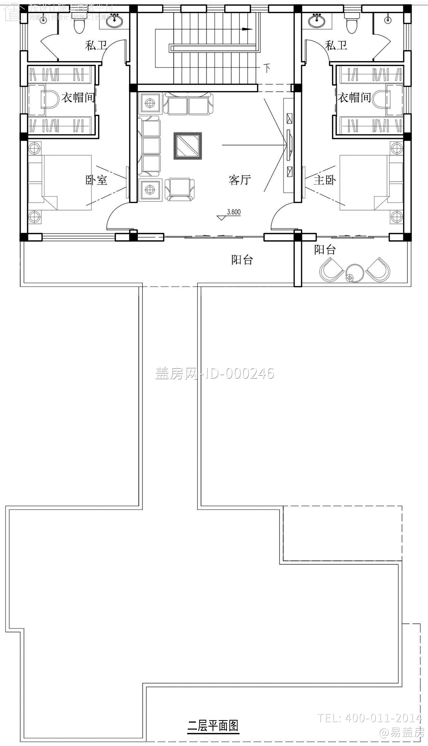 河南南阳荣家四层现代别墅设计图纸