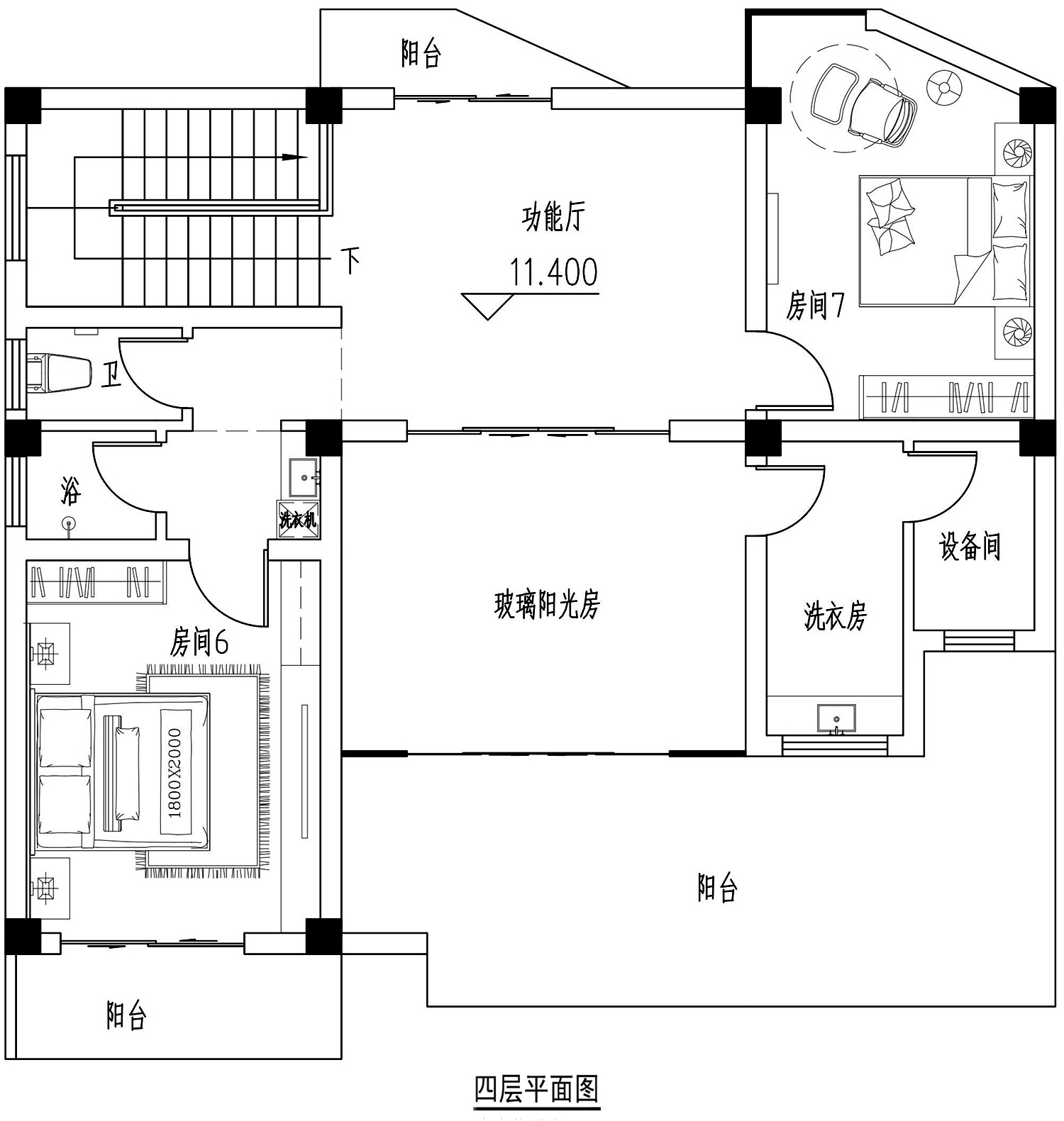 浙江绍兴吴家现代别墅设计图纸