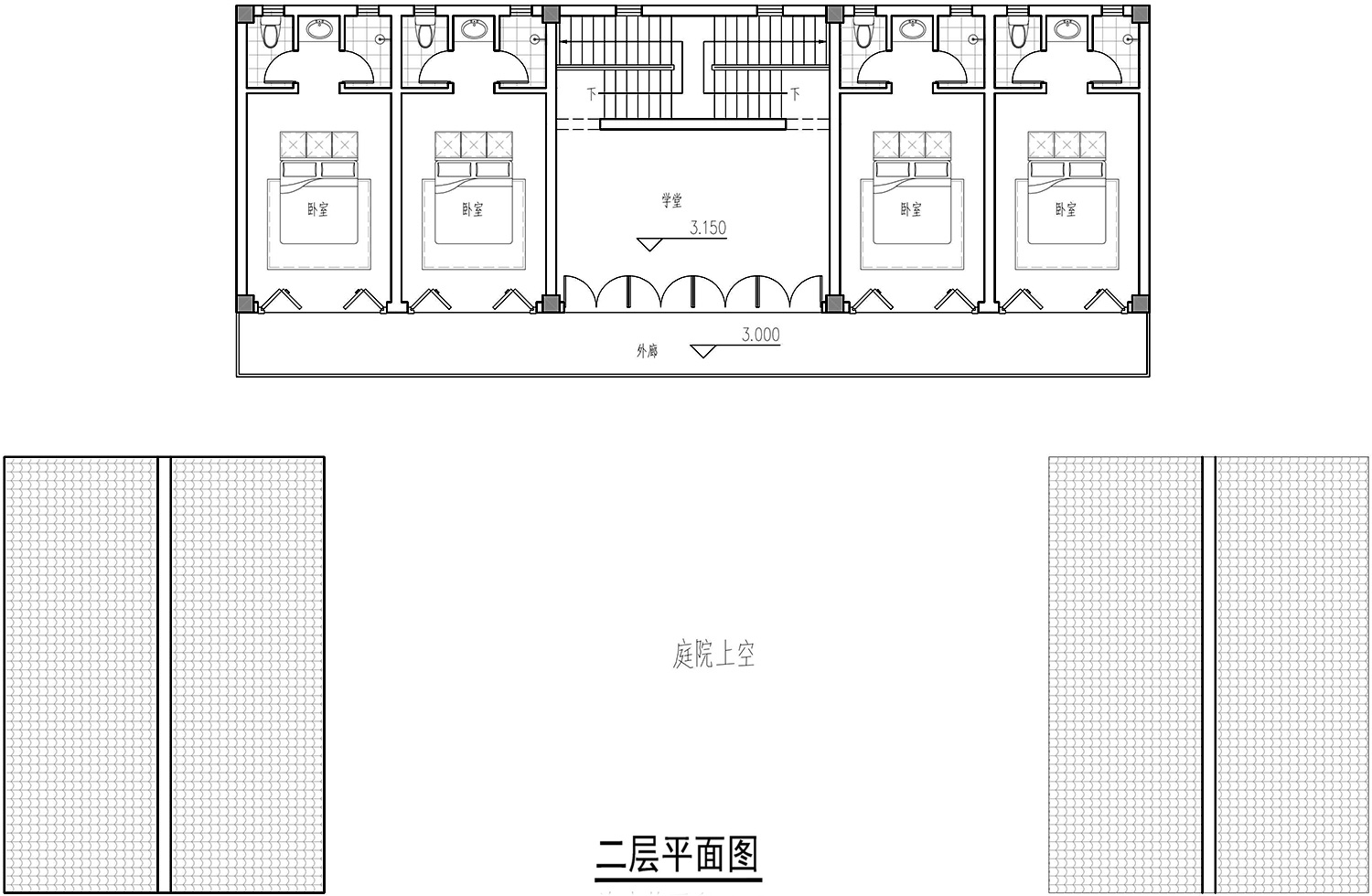 湖南常德冯家中式三合院