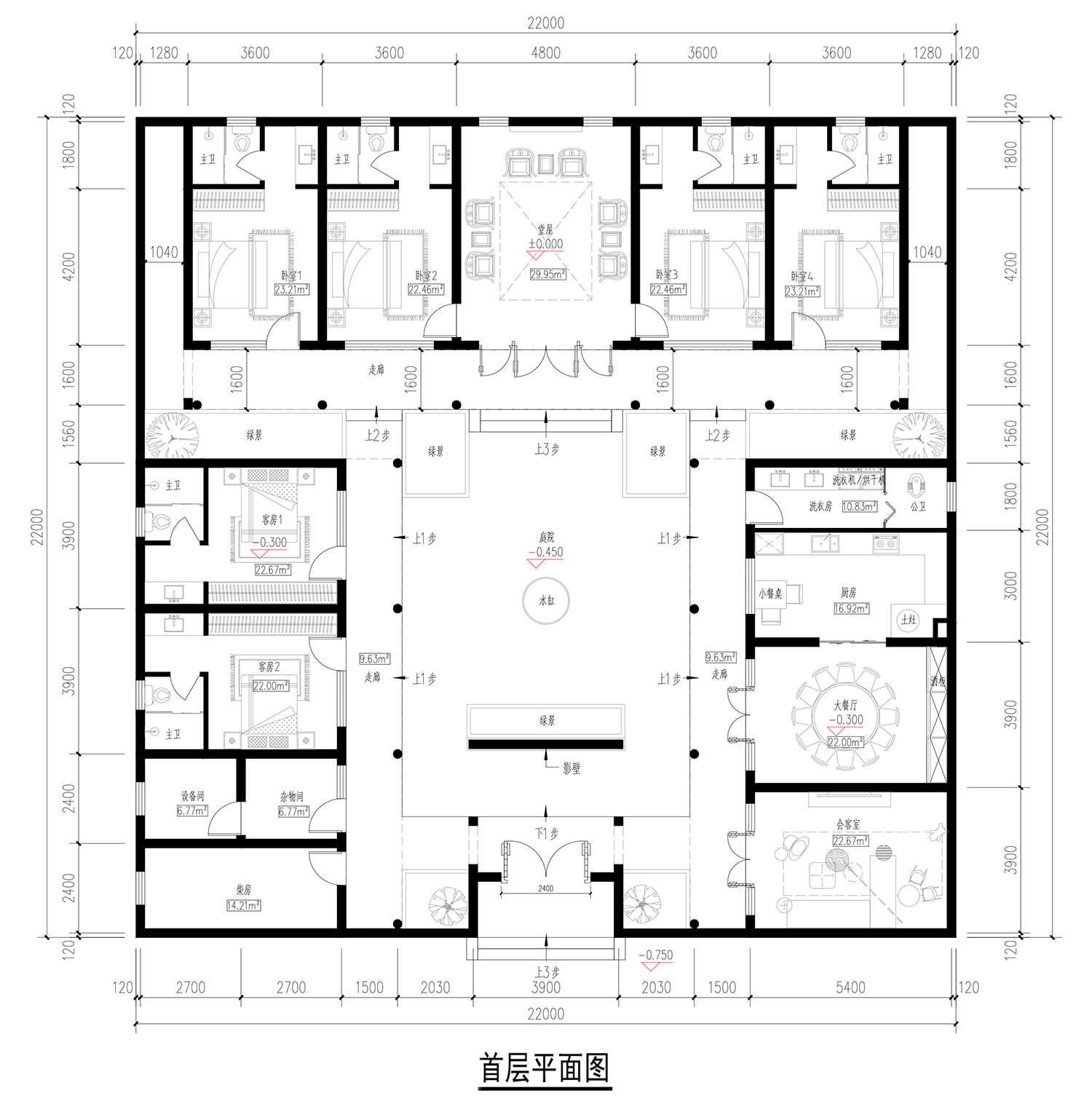 湖北枣阳唐家一层中式三合院	