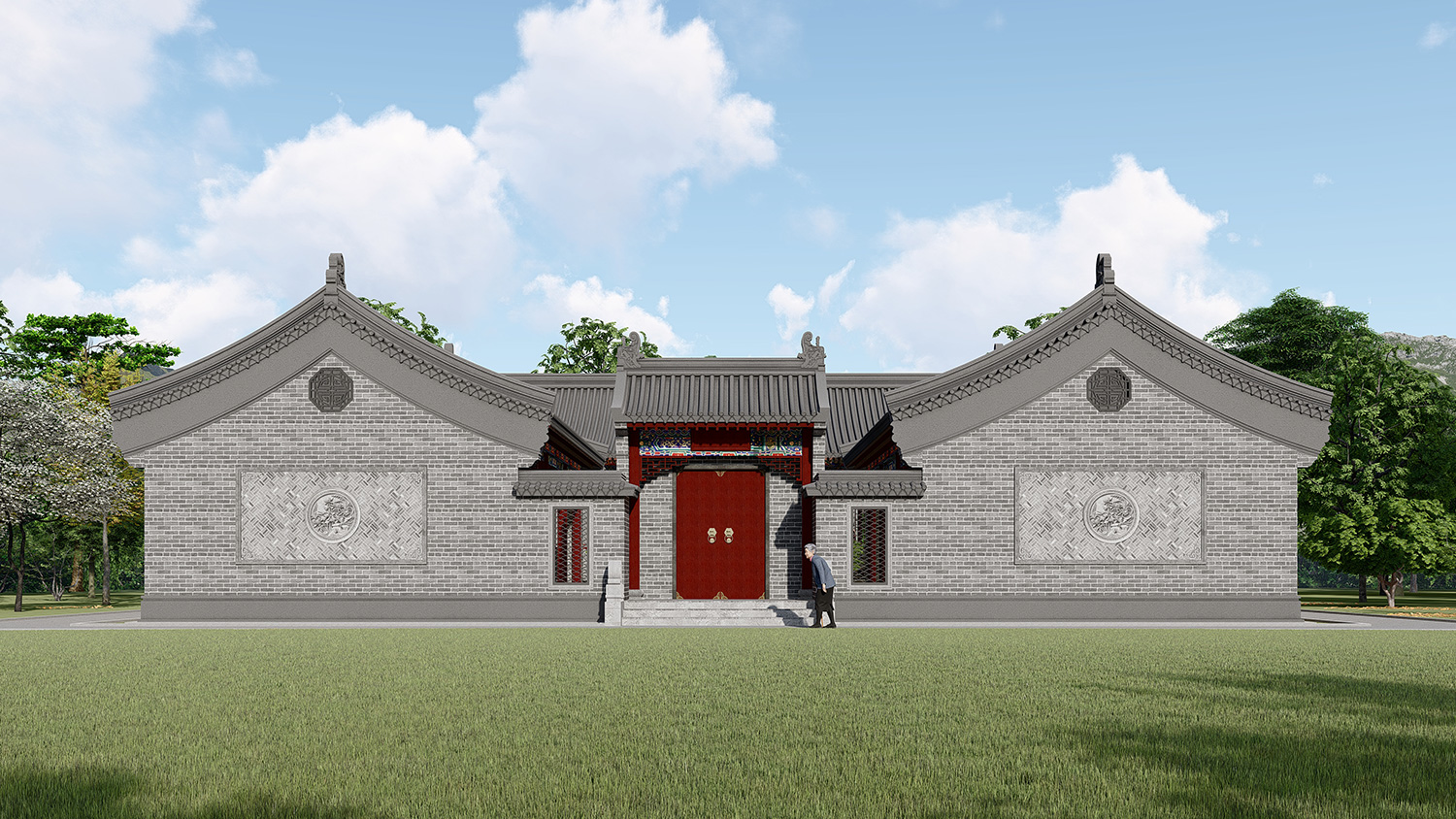 湖北枣阳唐家一层中式三合院	