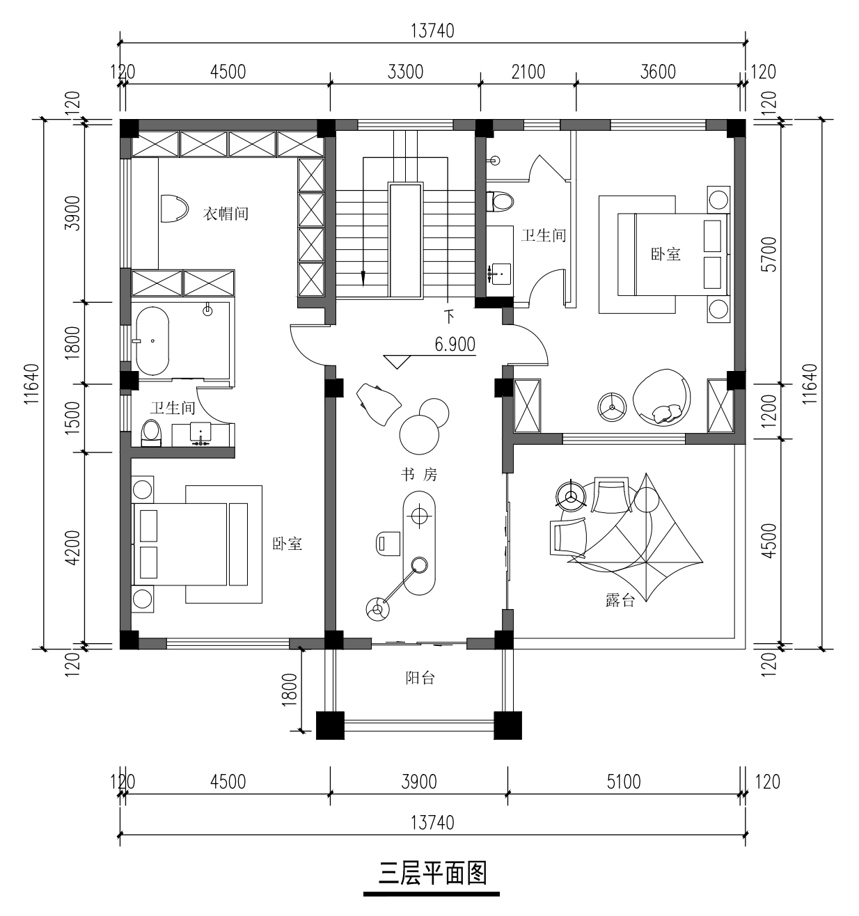 湖南常德黄家三层新中式别墅设计
