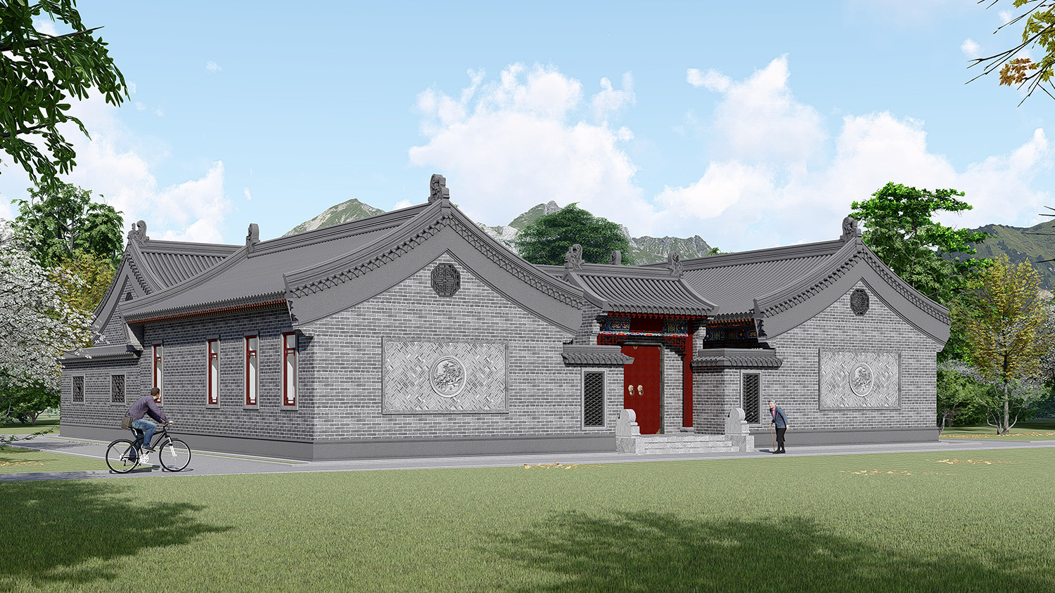 湖北枣阳唐家一层中式三合院	
