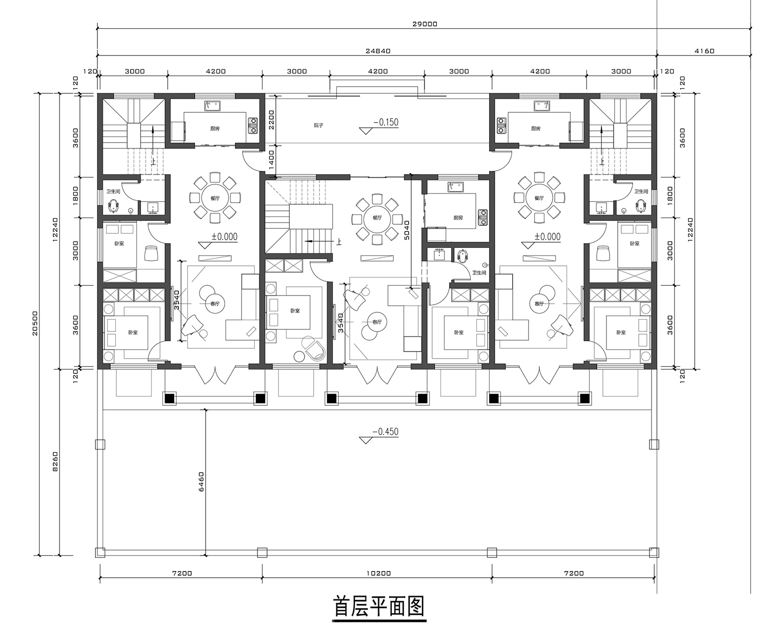 重庆开州朱家二层欧式别墅设计图纸