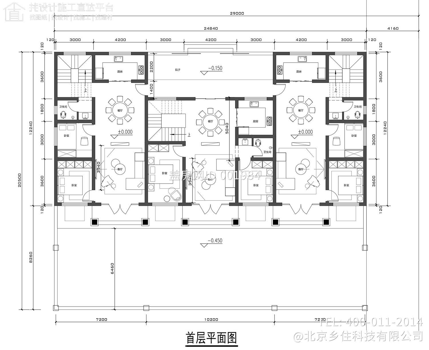 重庆开州朱家二层欧式别墅设计图纸