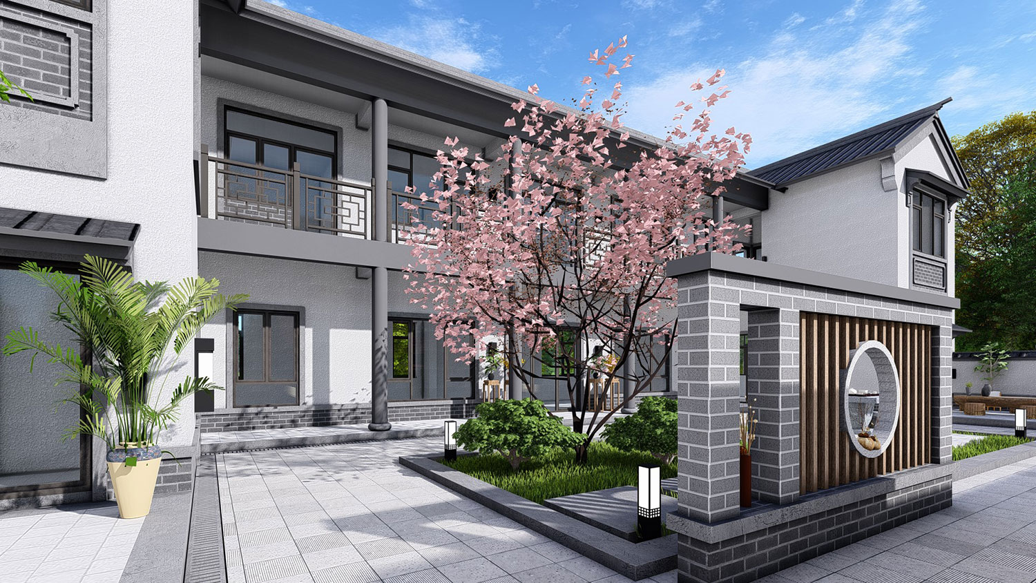 湖北孝感安陆蒋家二层中式庭院住宅