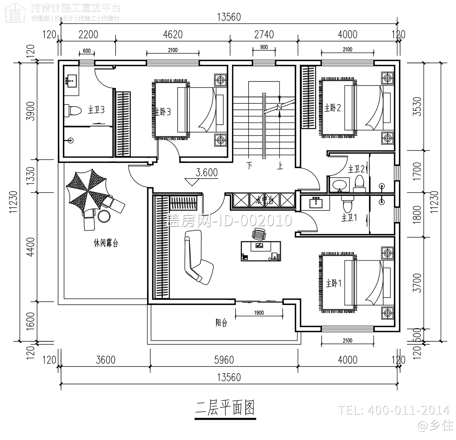 四川宜宾李家二层现代别墅设计图纸	