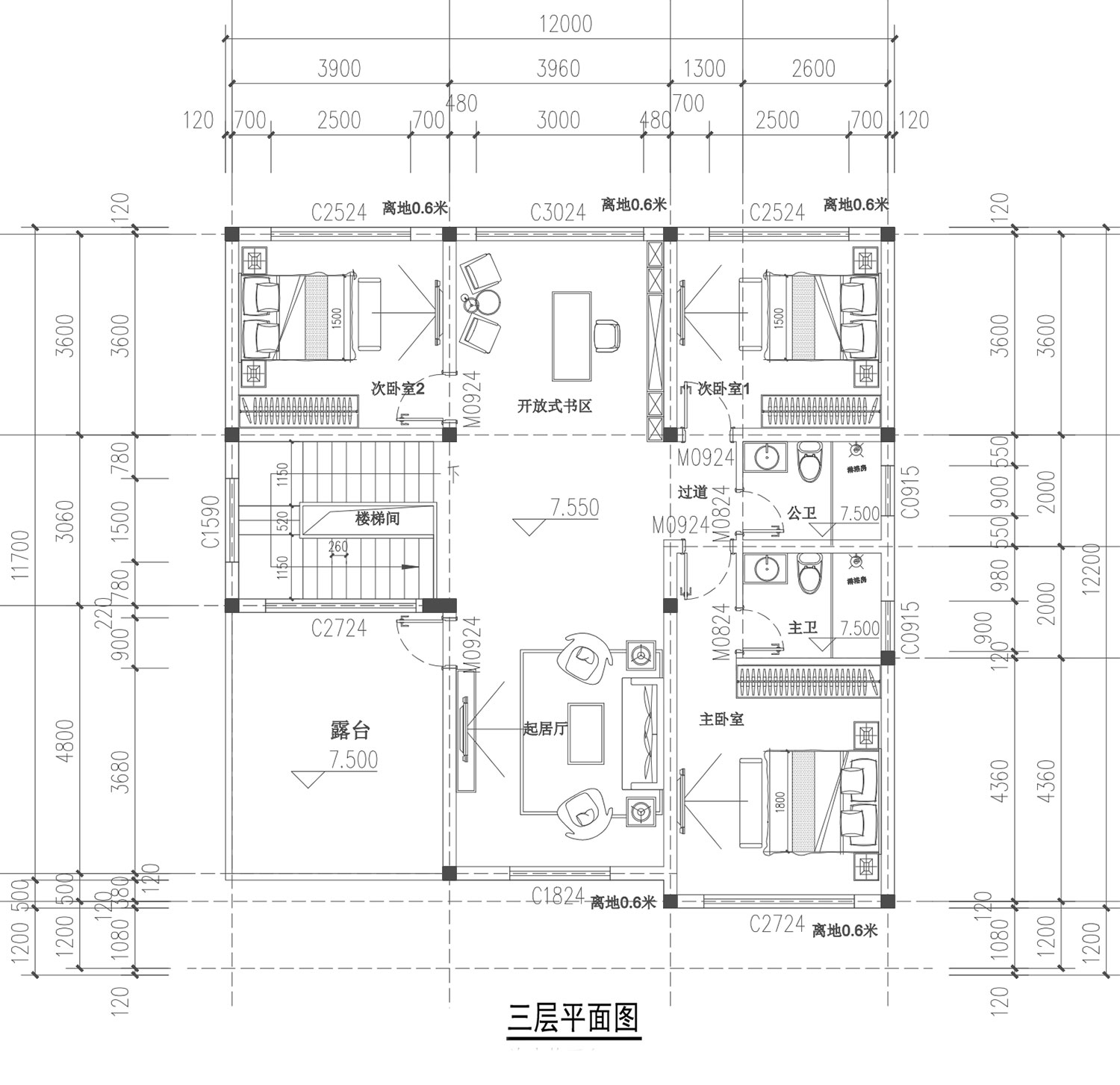 海南澄迈县三层现代别墅设计