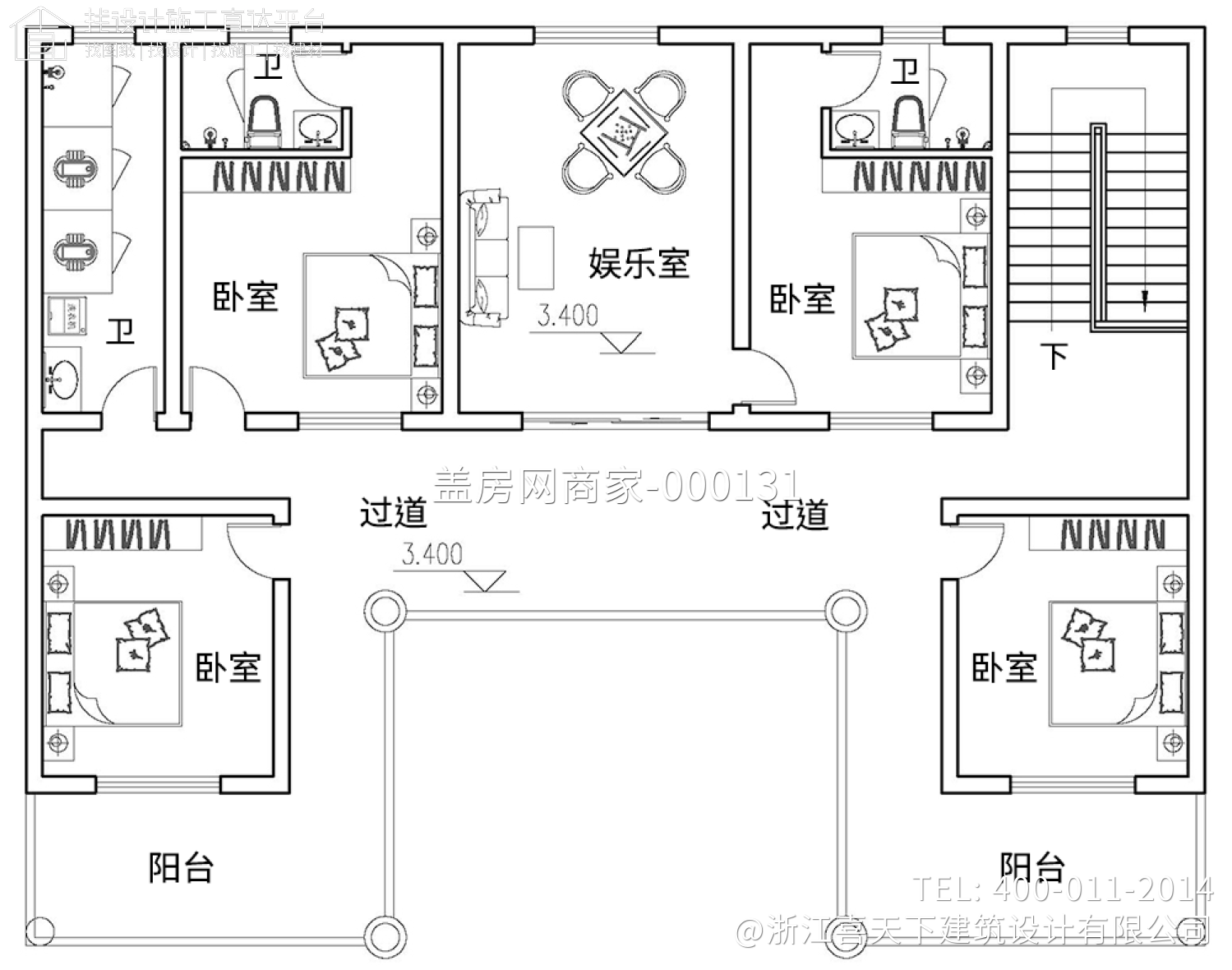四川通江向家农村自建房别墅设计