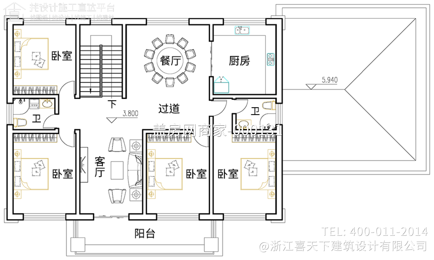 河北秦皇岛李家农村自建房别墅设计