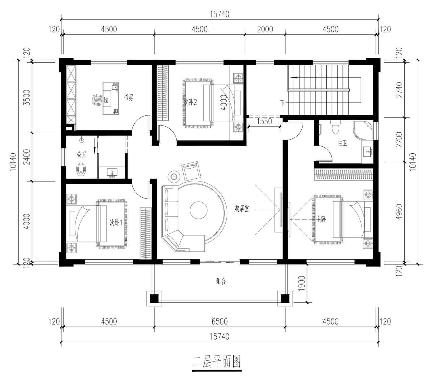 河南信阳二层新中式自建别墅设计