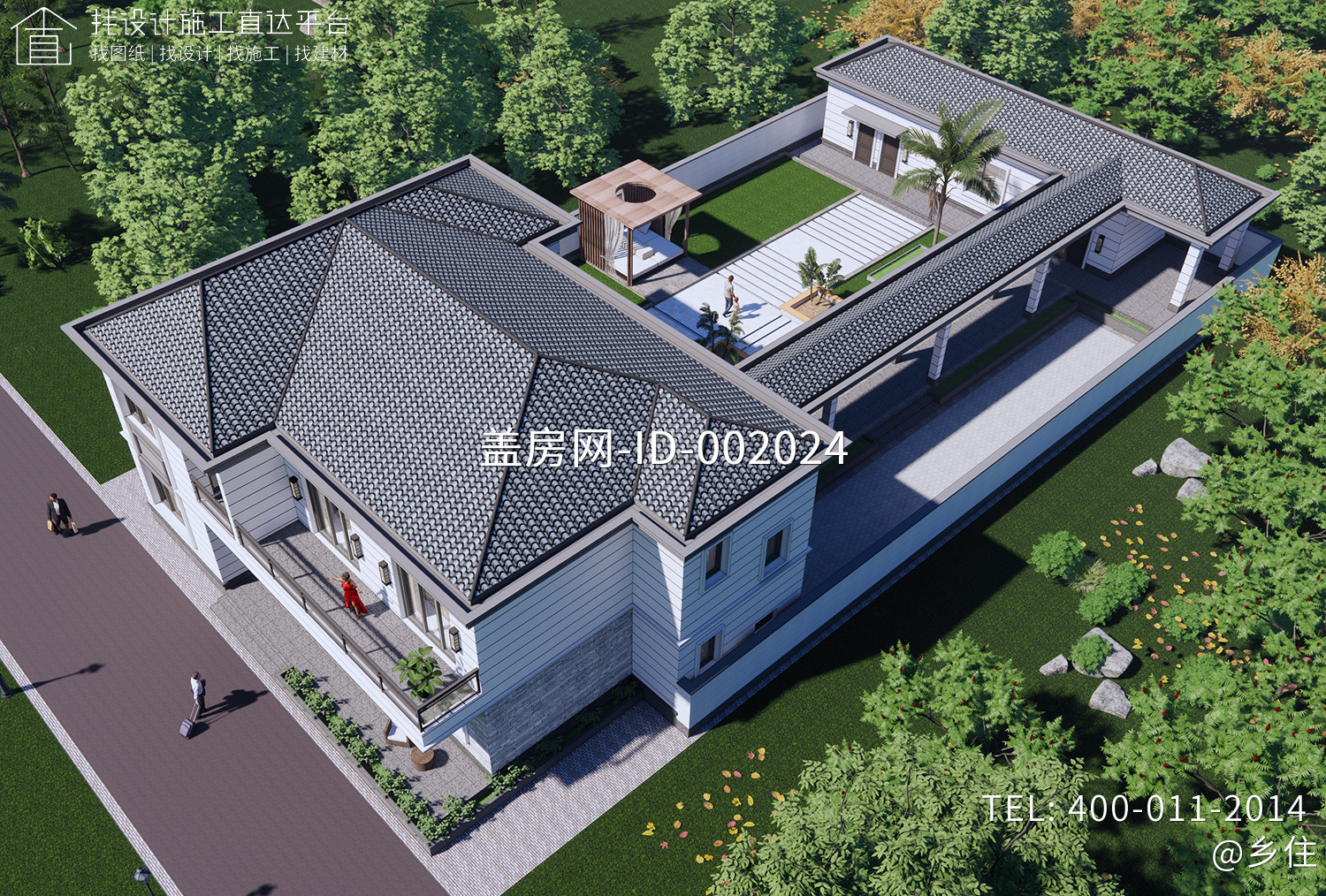 湖南岳阳何家二层新中式自建别墅