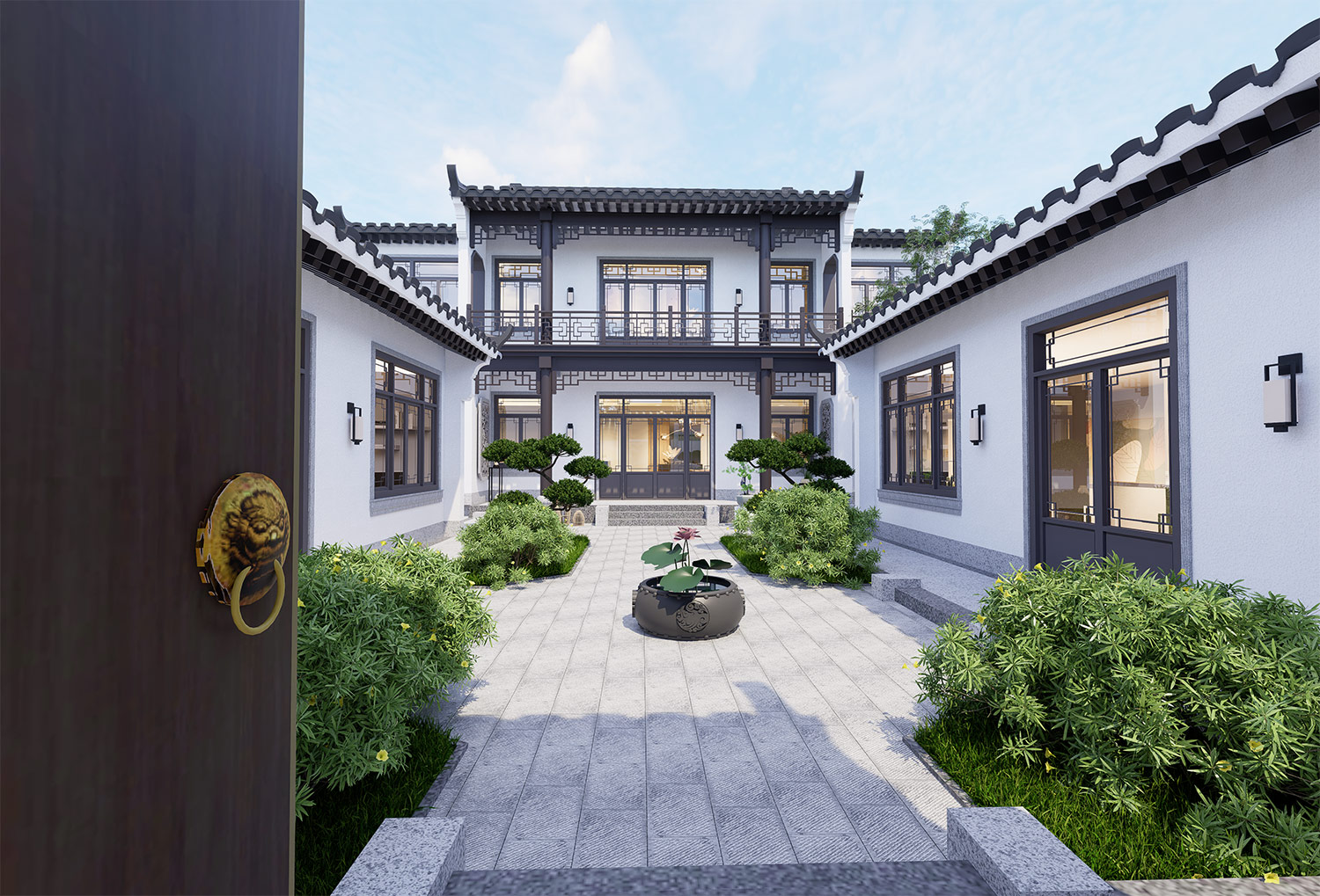 山东菏泽闫家二层中式四合院