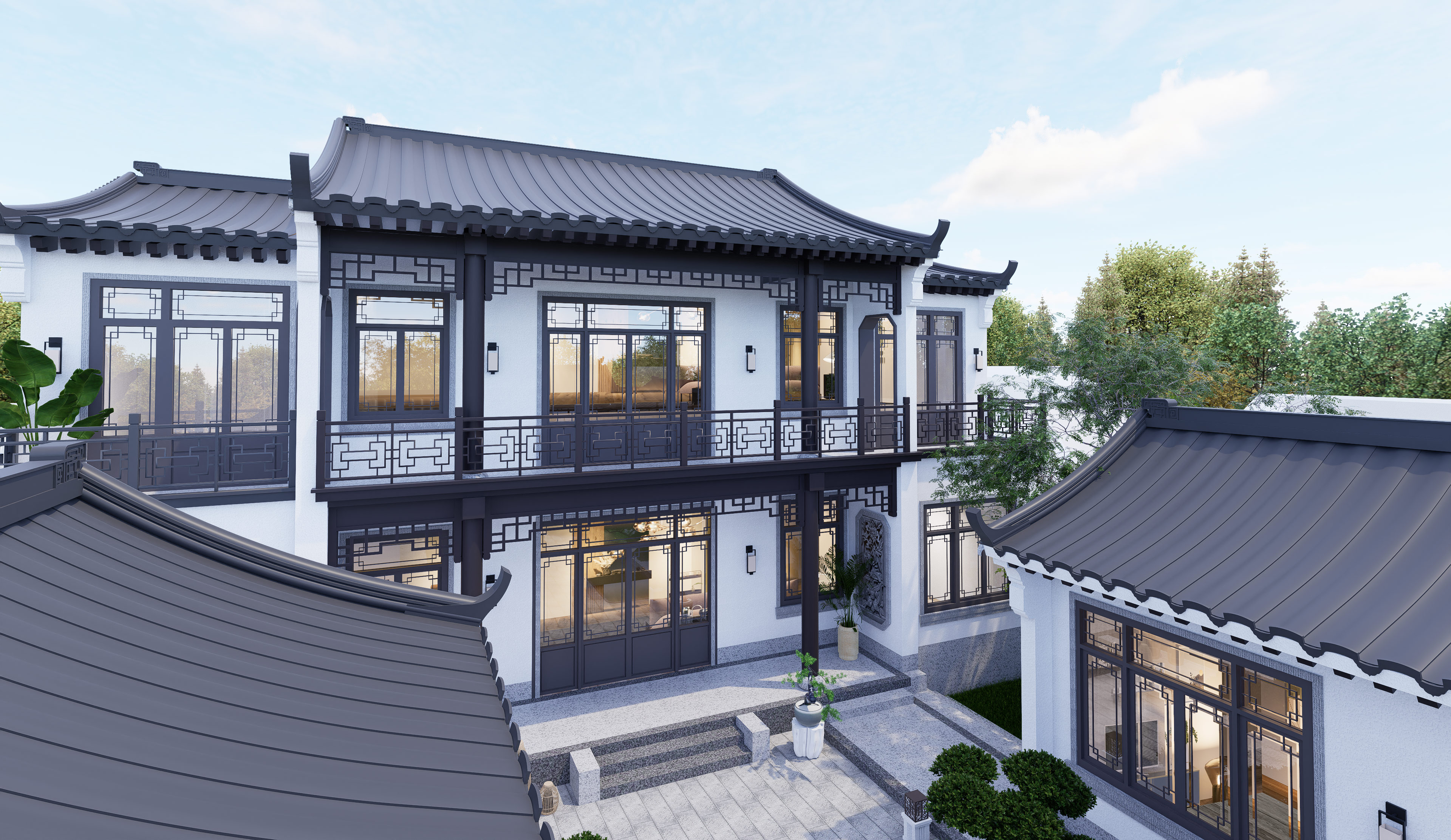 山东菏泽闫家二层中式四合院