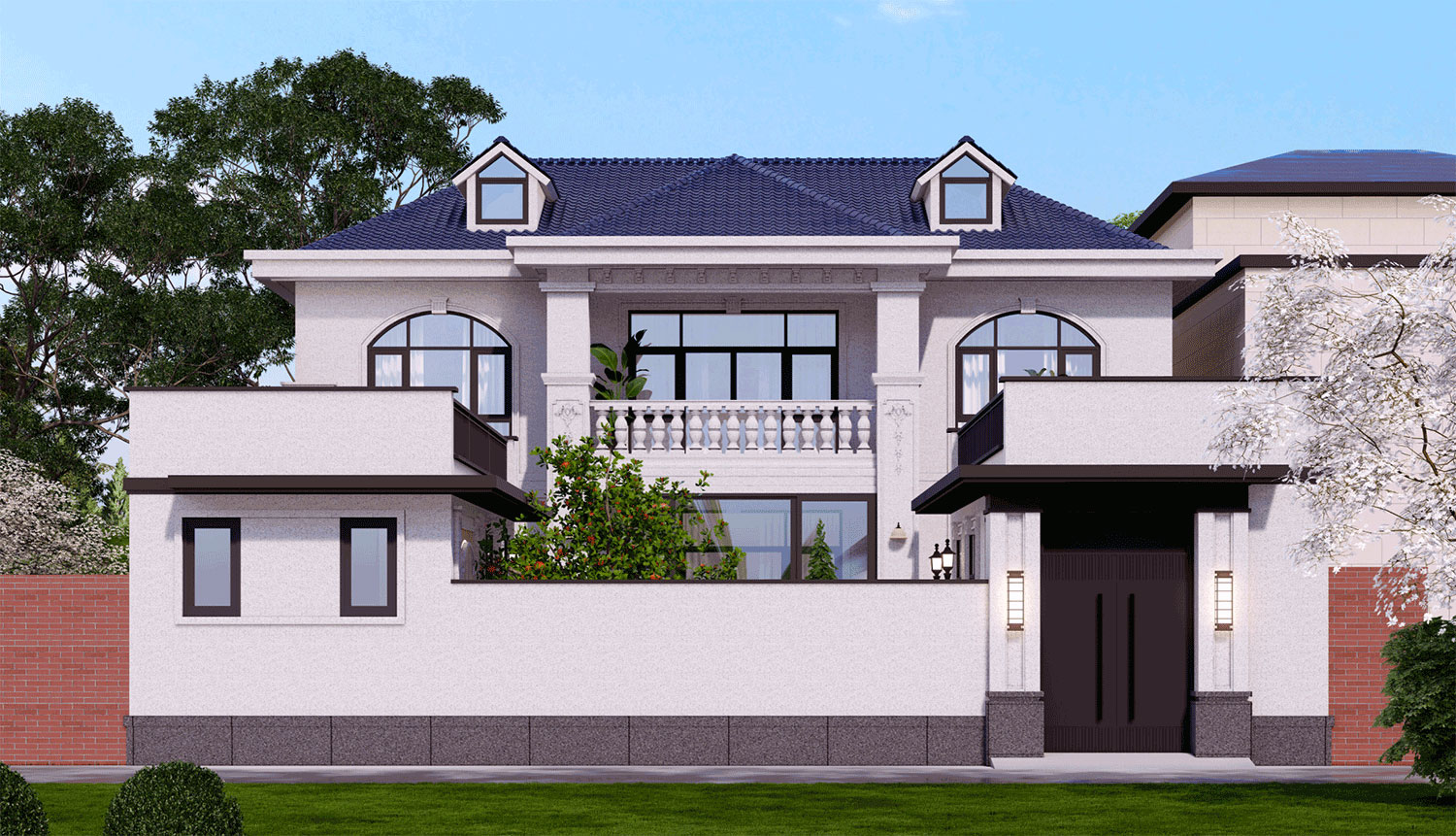 北京平谷孙家二层欧式自建别墅