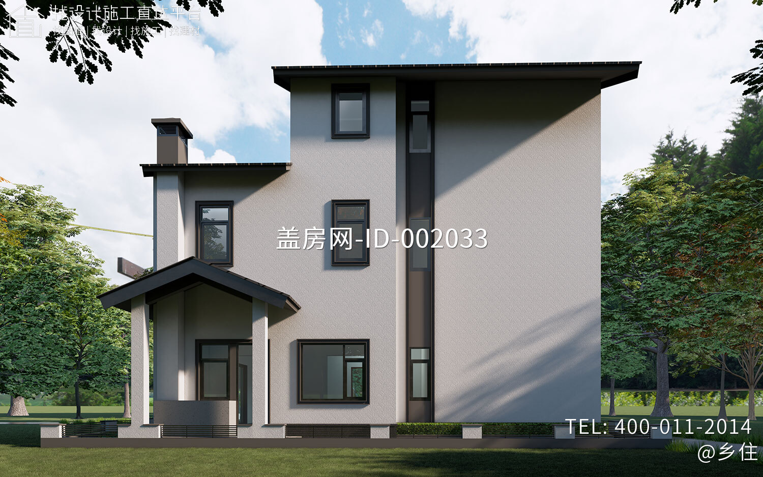 浙江湖州王家三层中式自建别墅