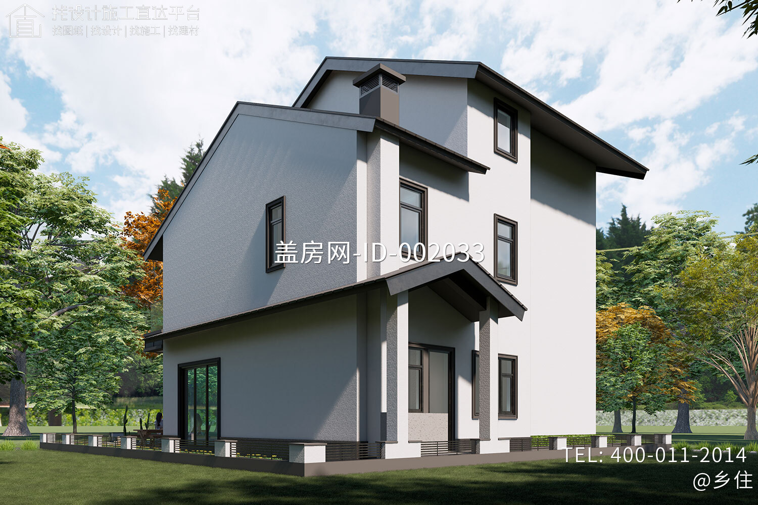 浙江湖州王家三层中式自建别墅