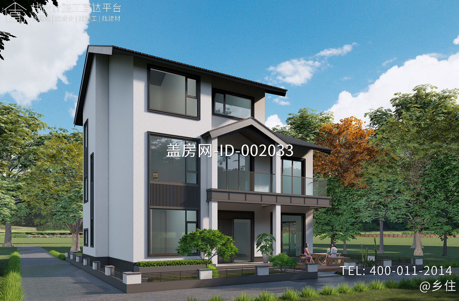 浙江湖州王家三层中式自建别墅