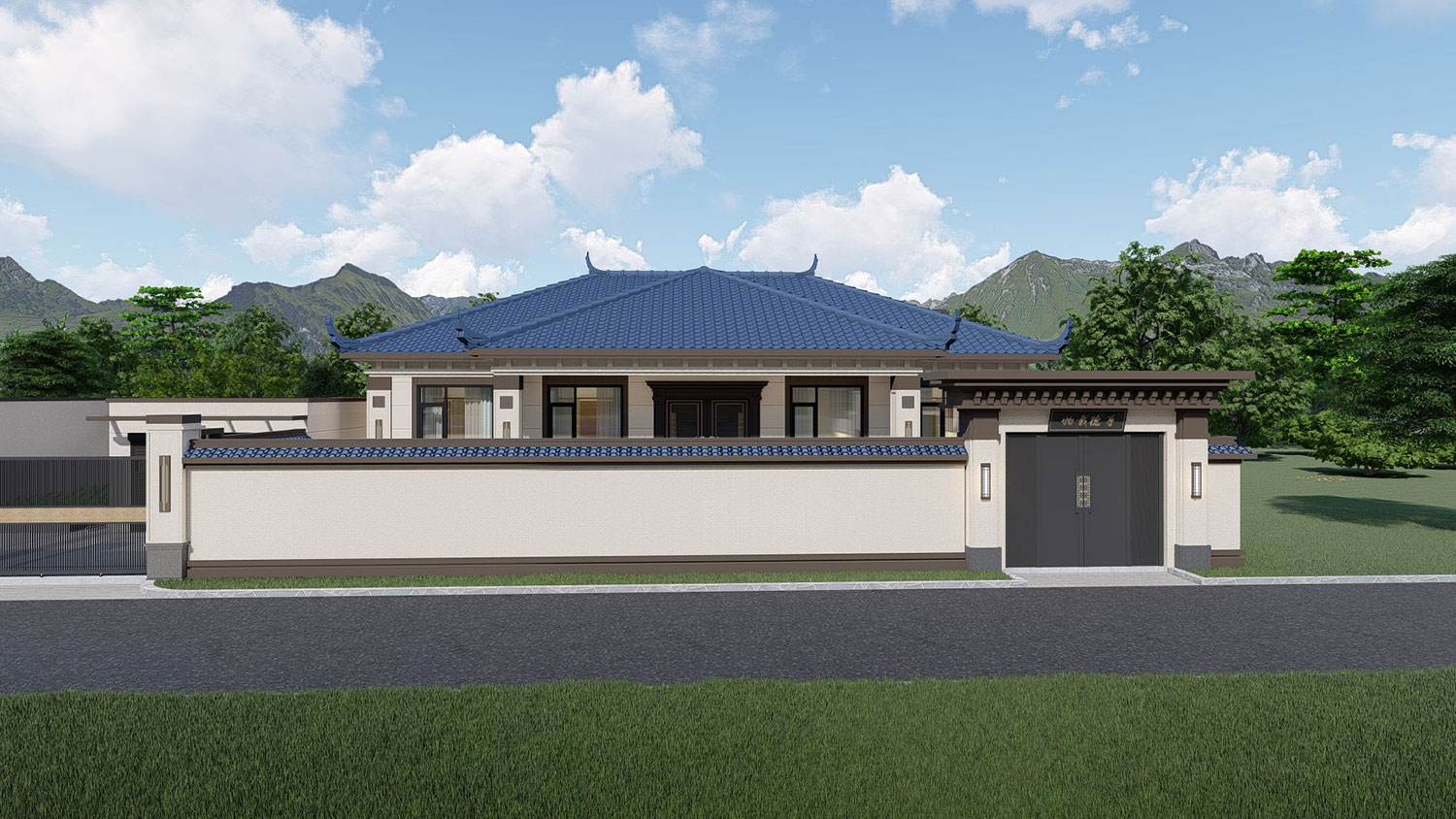 甘肃白银四龙一层新中式自建别墅