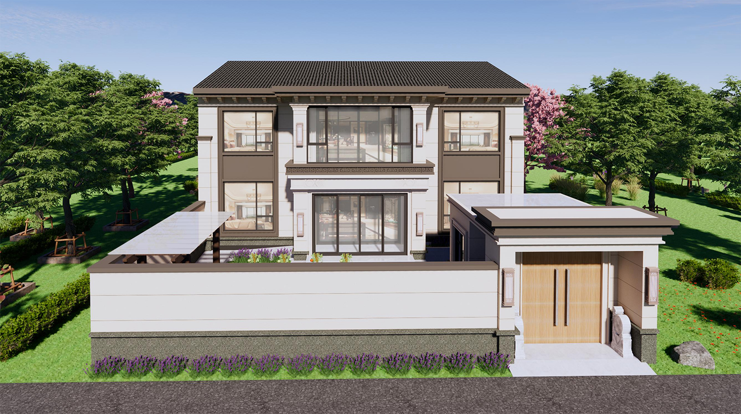 北京延庆王家二层新中式自建别墅