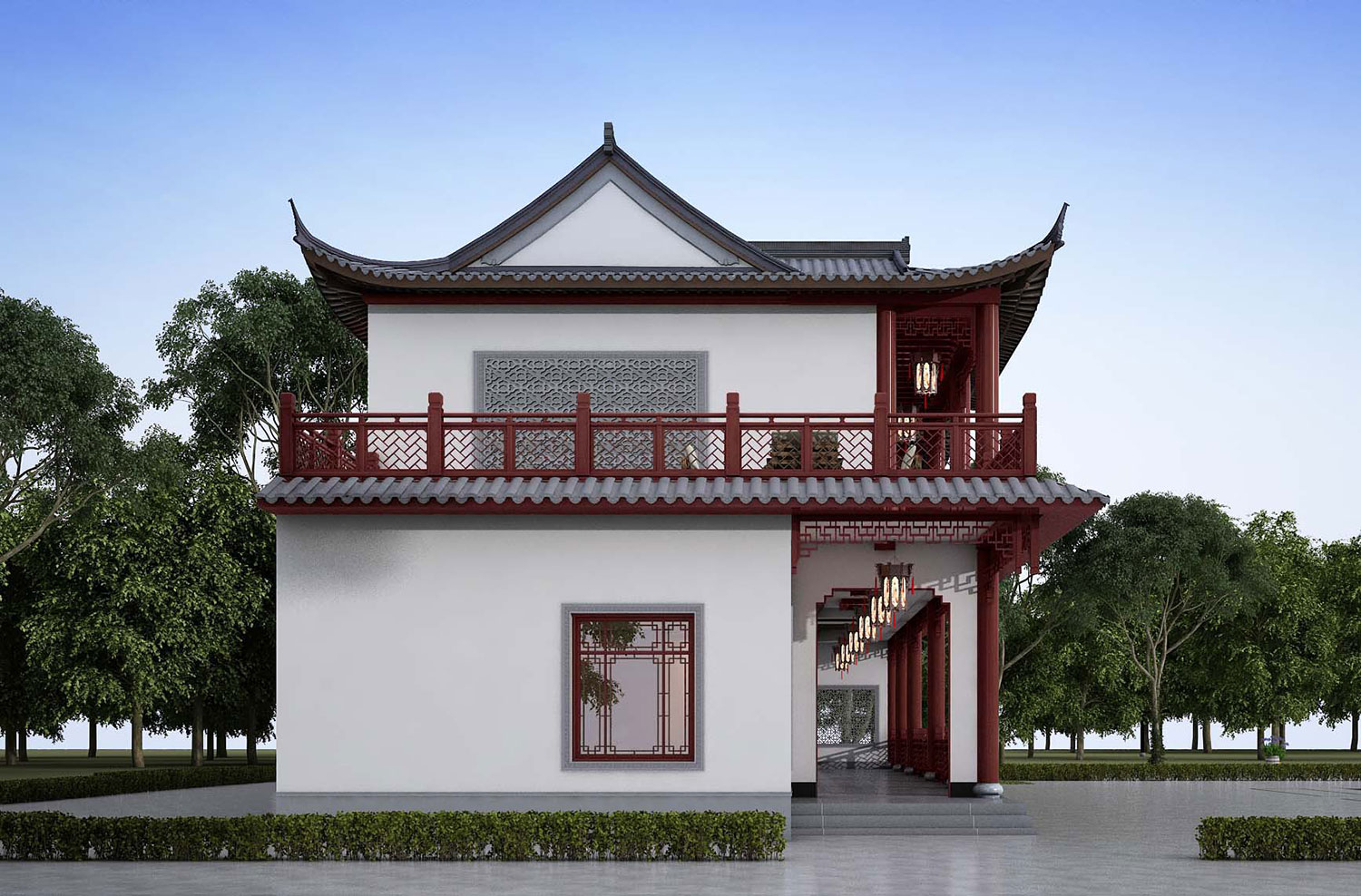 云南丽江李家二层中式自建别墅