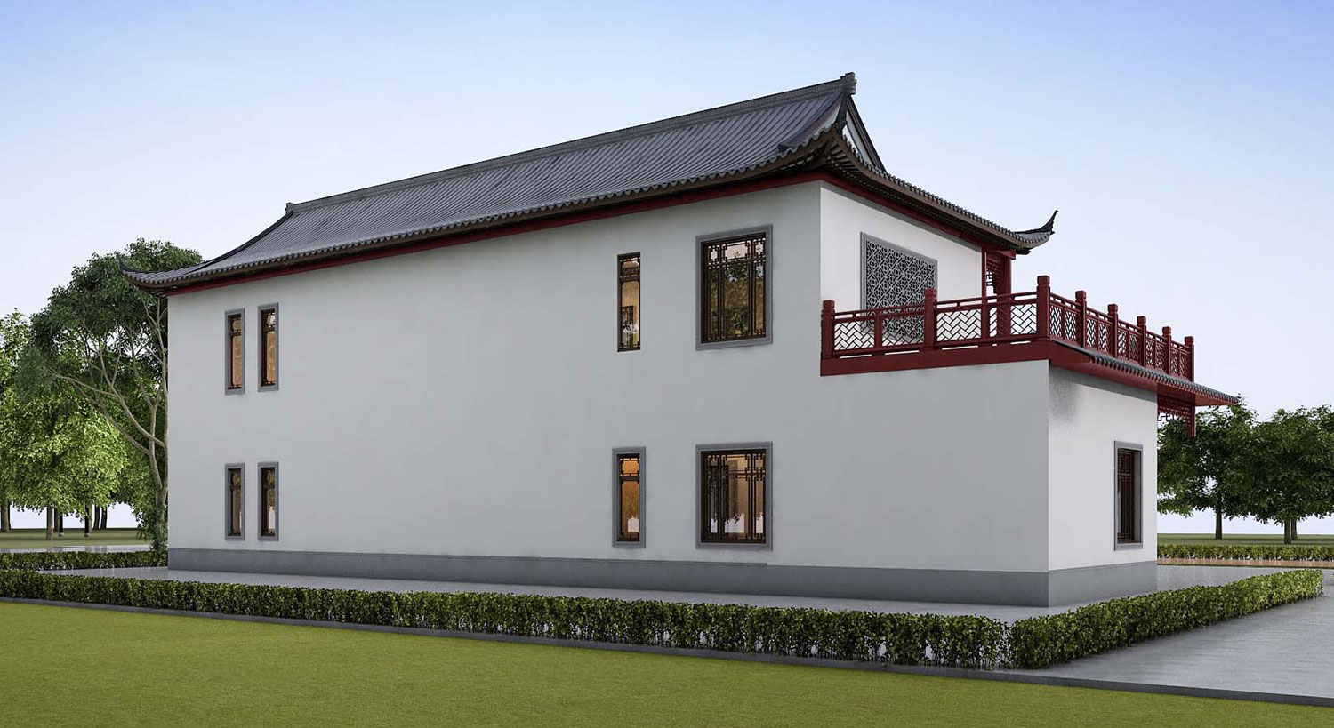 云南丽江李家二层中式自建别墅
