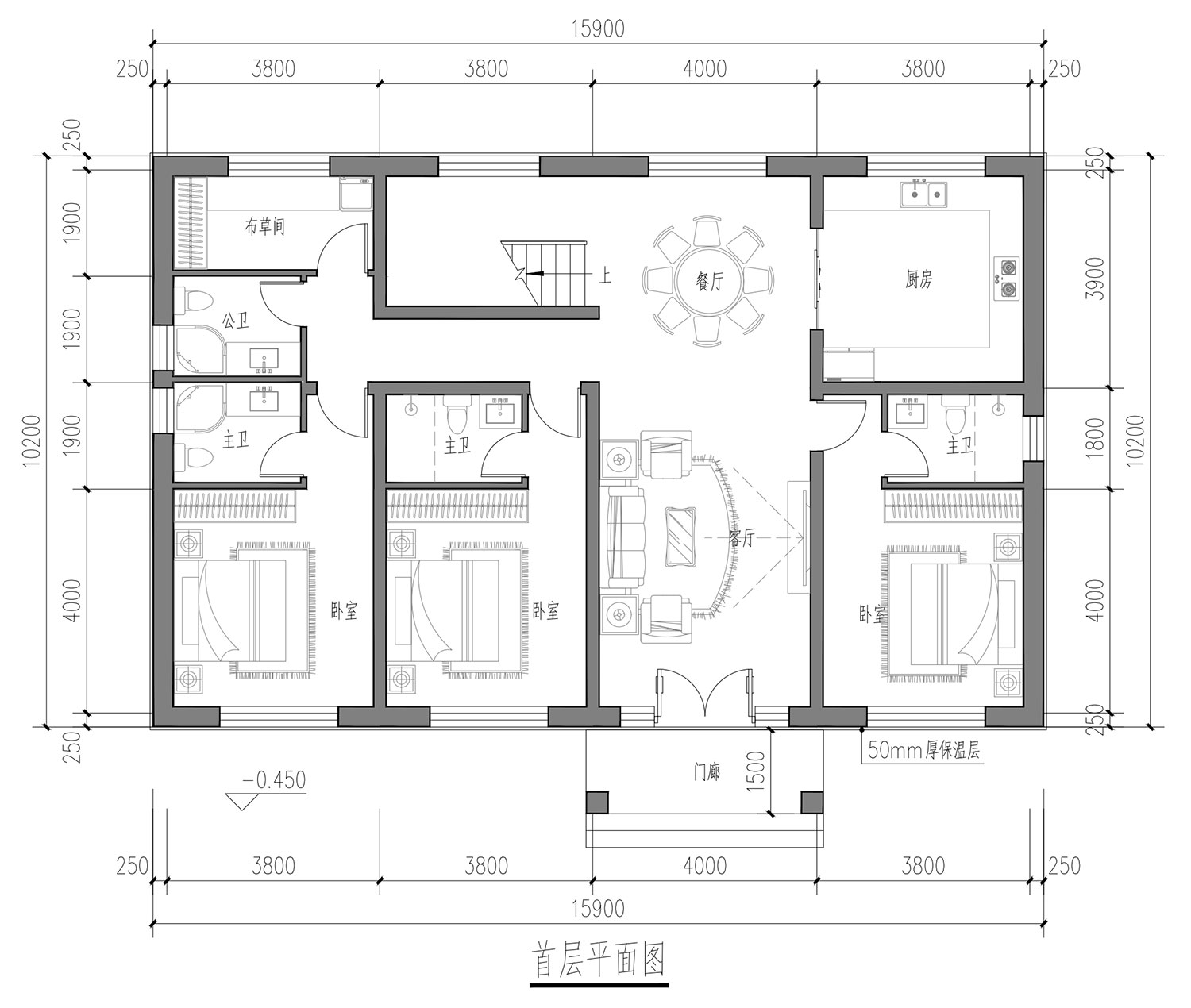 天津蓟县王家二层新中式自建别墅设计