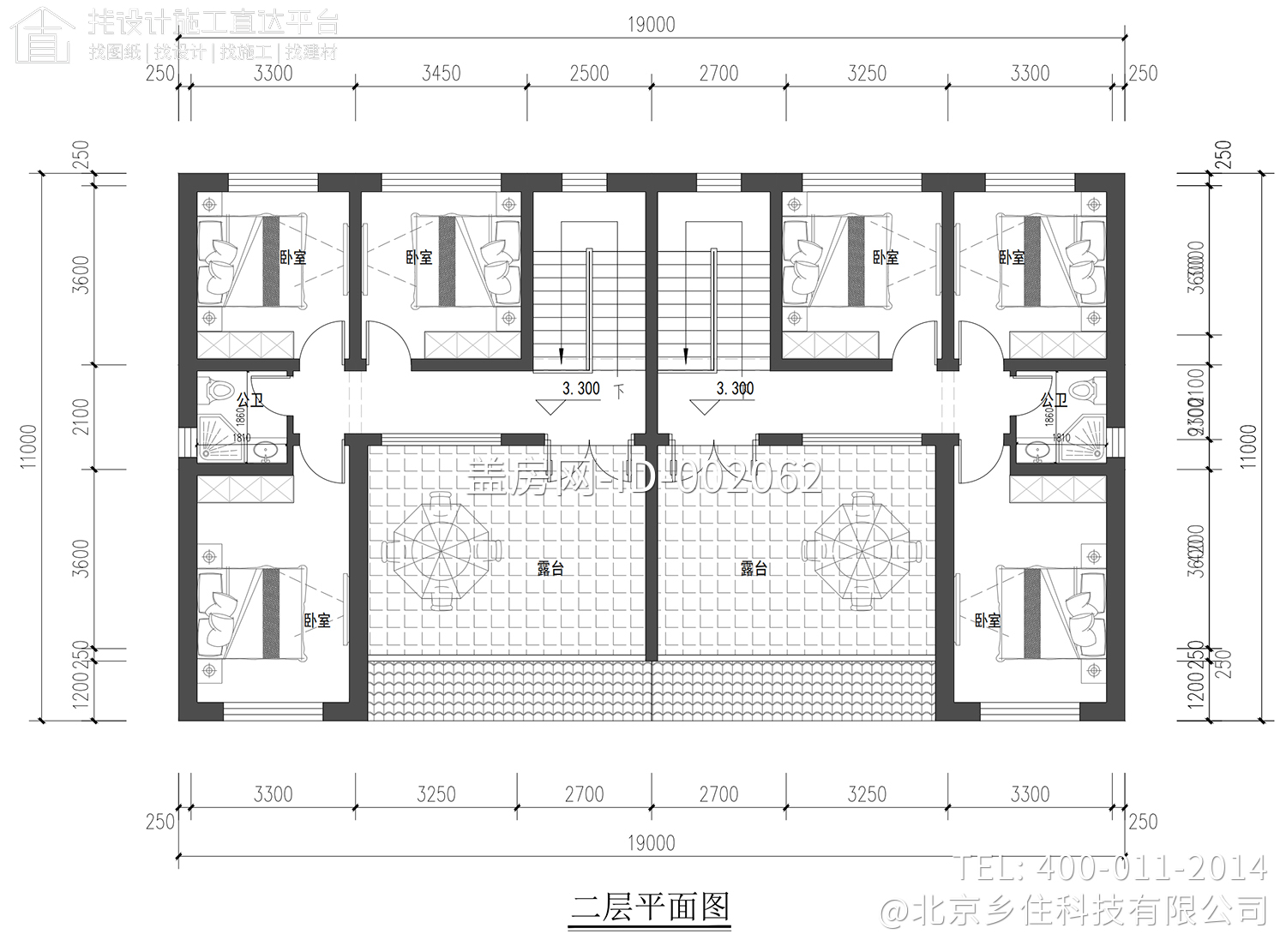 山西长治张家二层新中式双拼别墅