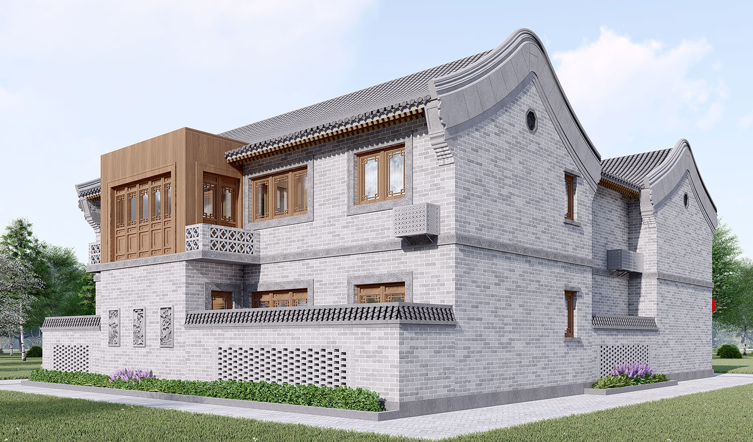 北京通州张家二层中式自建别墅	