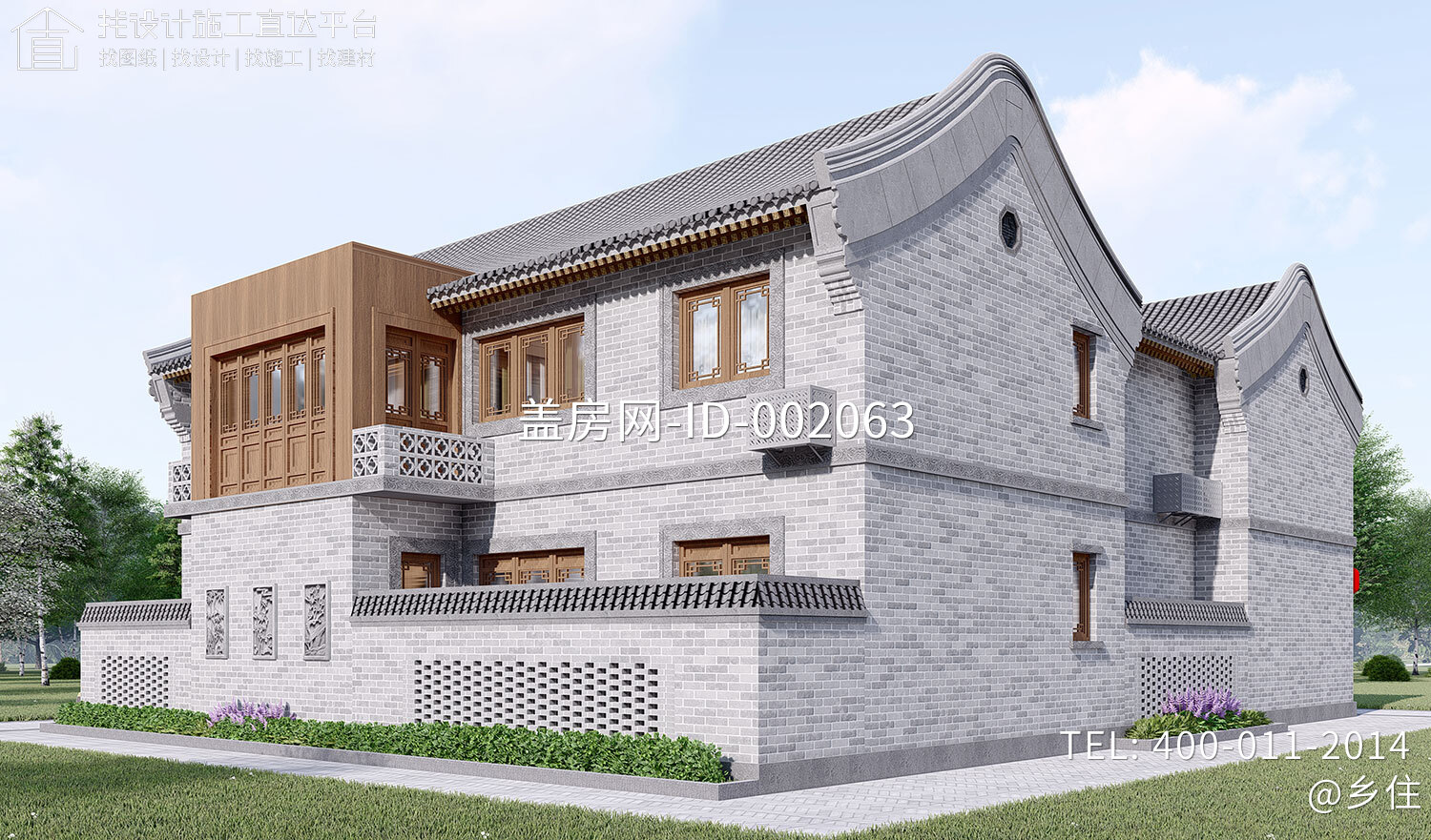 北京通州张家二层中式自建别墅	