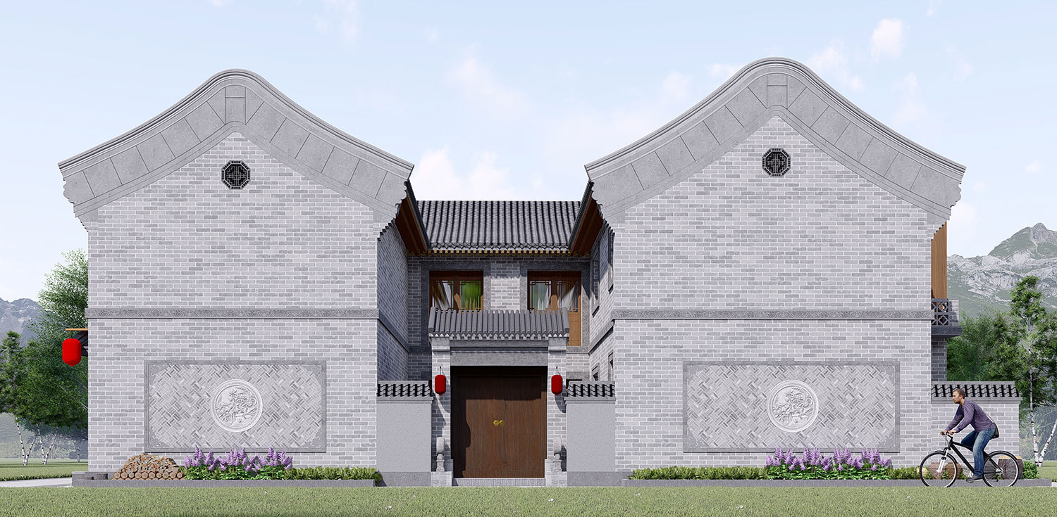 北京通州张家二层中式自建别墅	