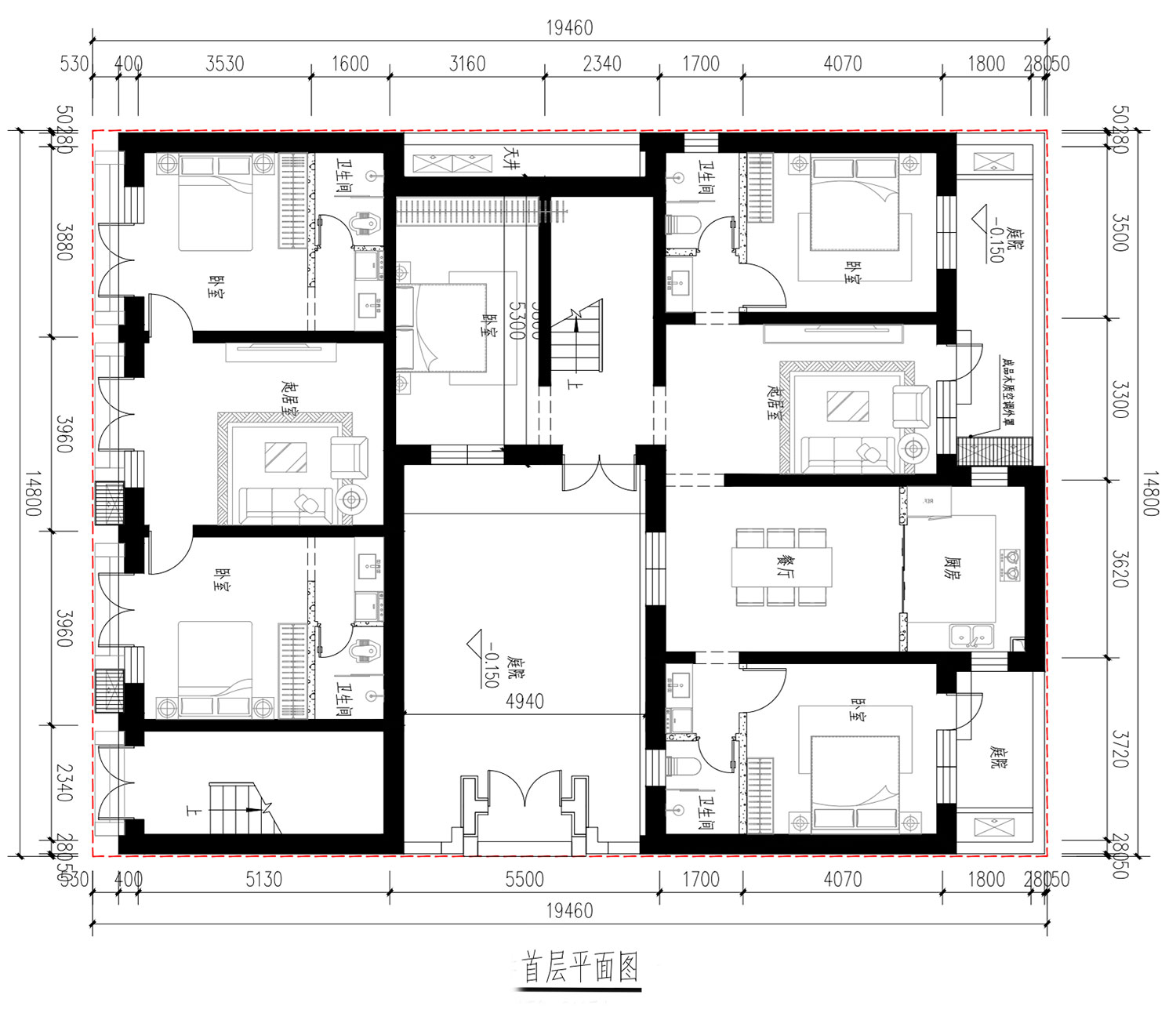 北京通州张家二层中式自建别墅	