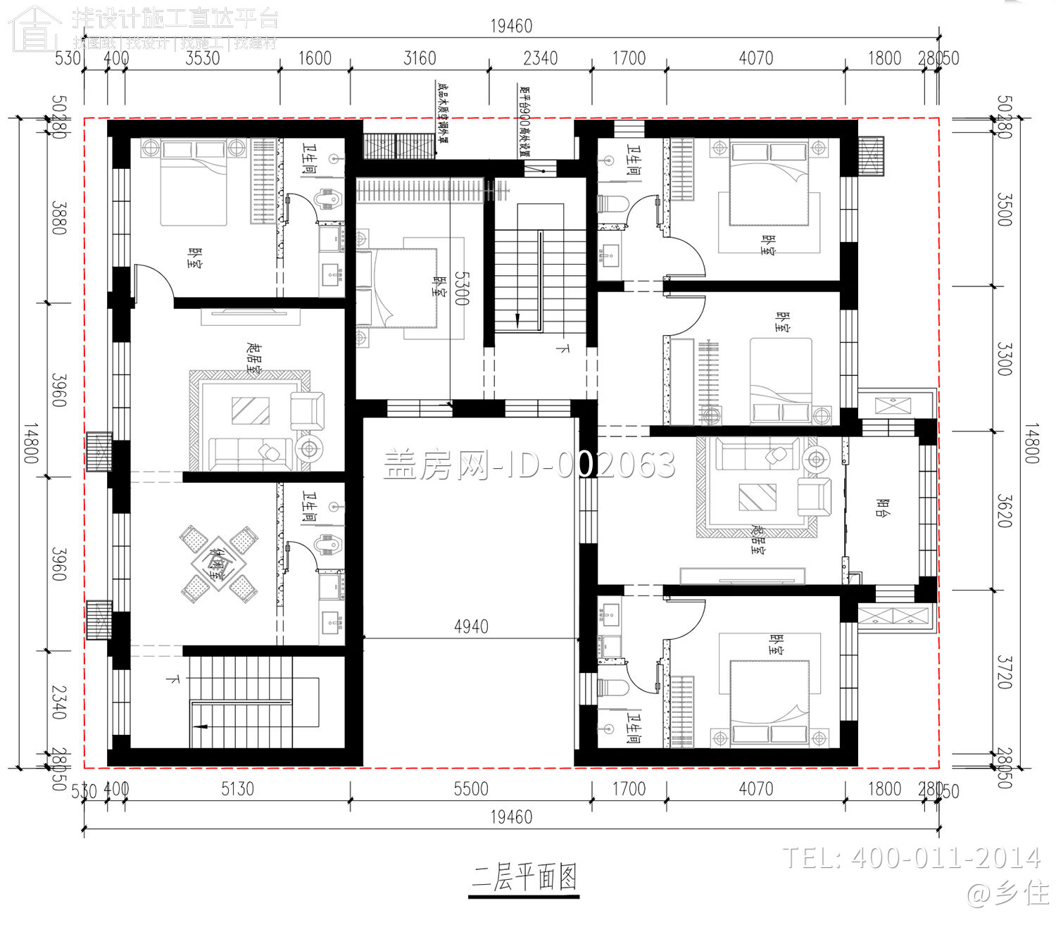 北京通州张家二层中式自建别墅	